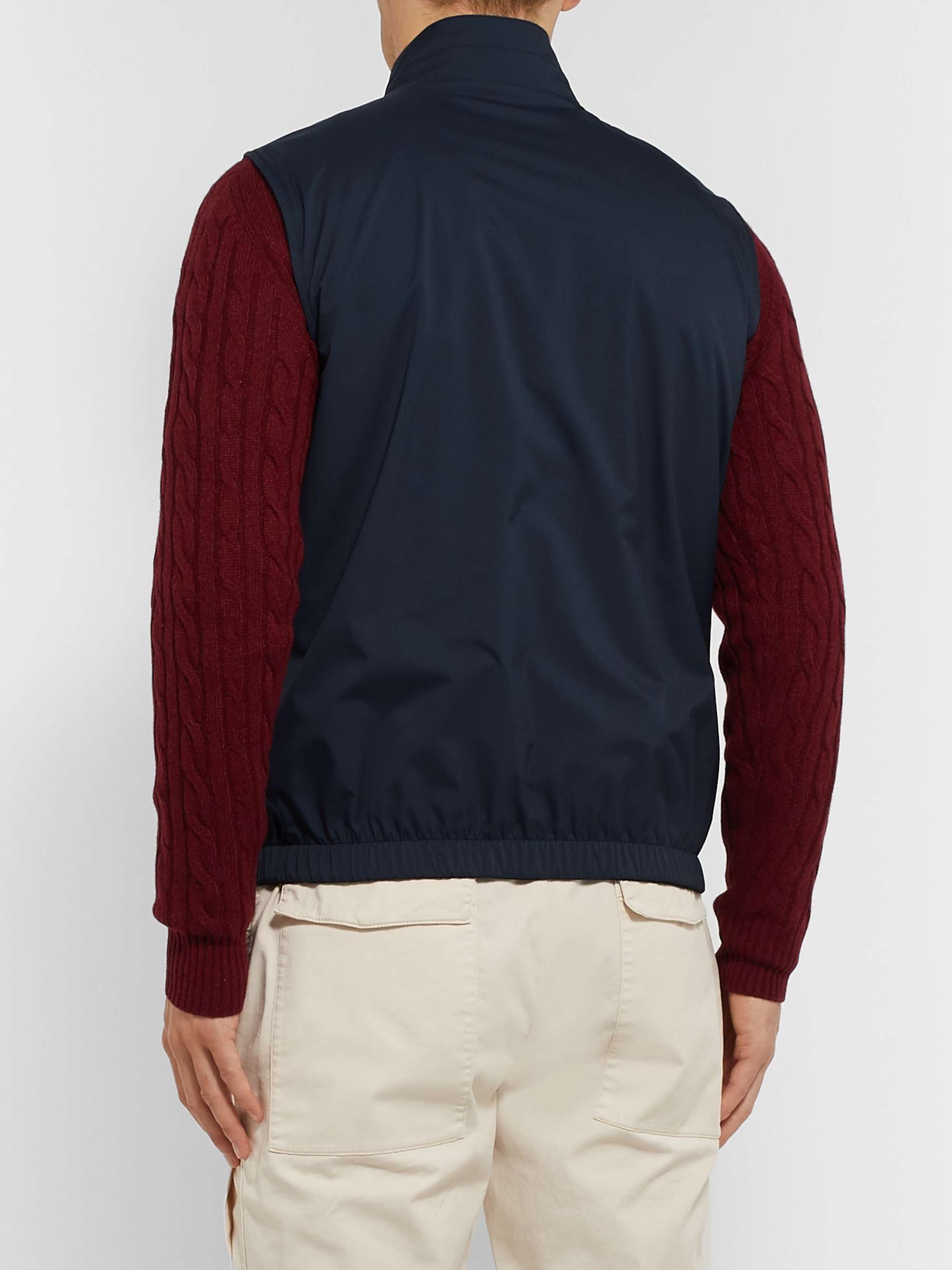 LORO PIANA Reversible Storm System Shell and Super Wish Virgin Wool Gilet
