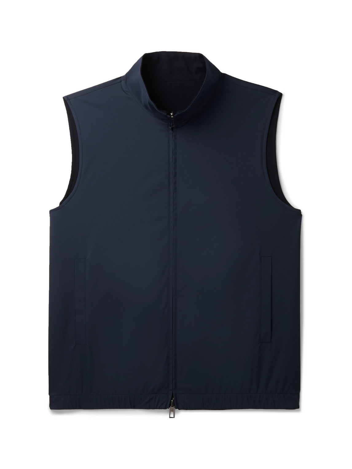 Loro Piana Reversible Storm System Shell And Super Wish Virgin Wool Gilet In Blue