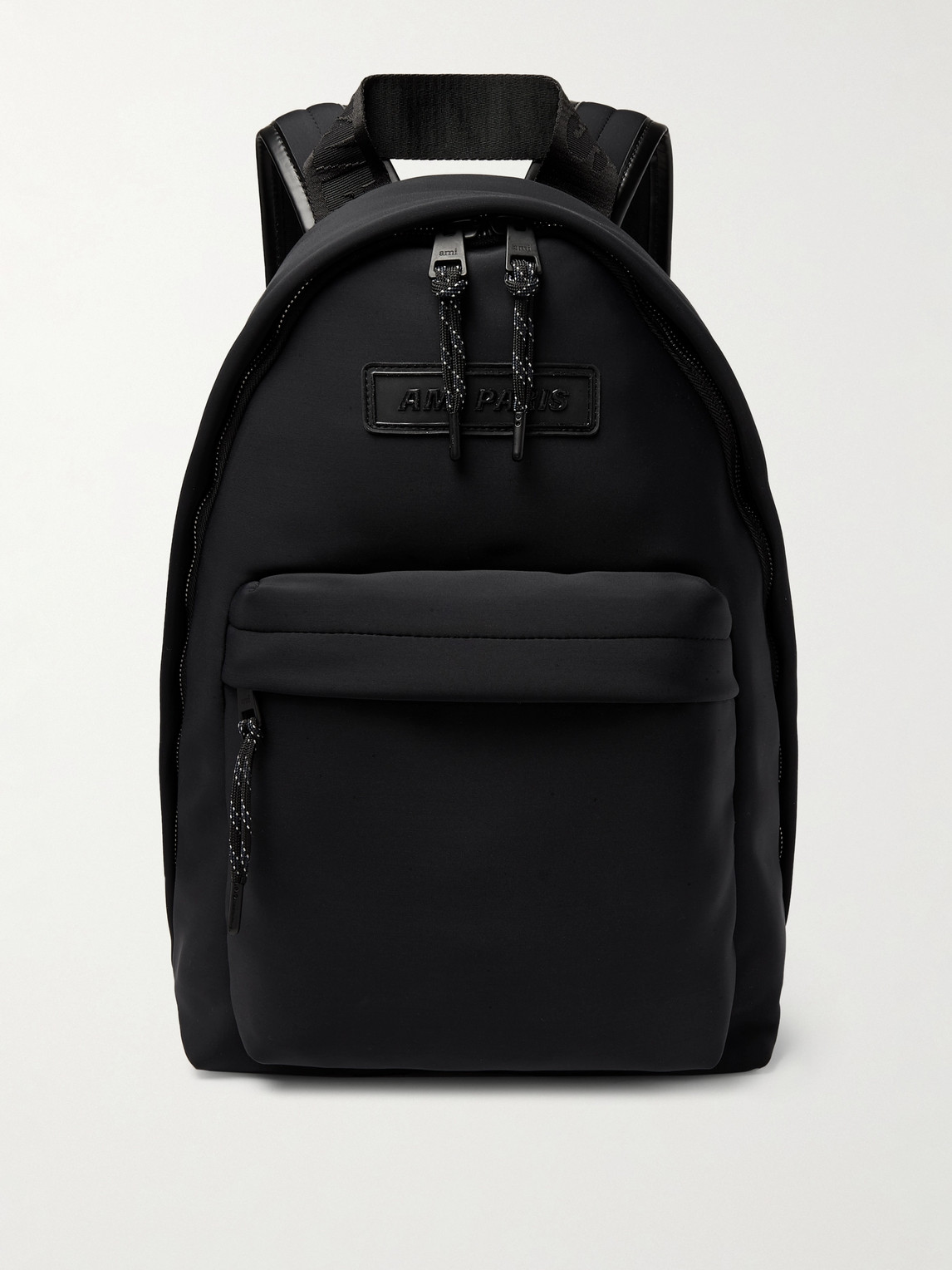 Logo-Appliquéd Leather-Trimmed Neoprene Backpack