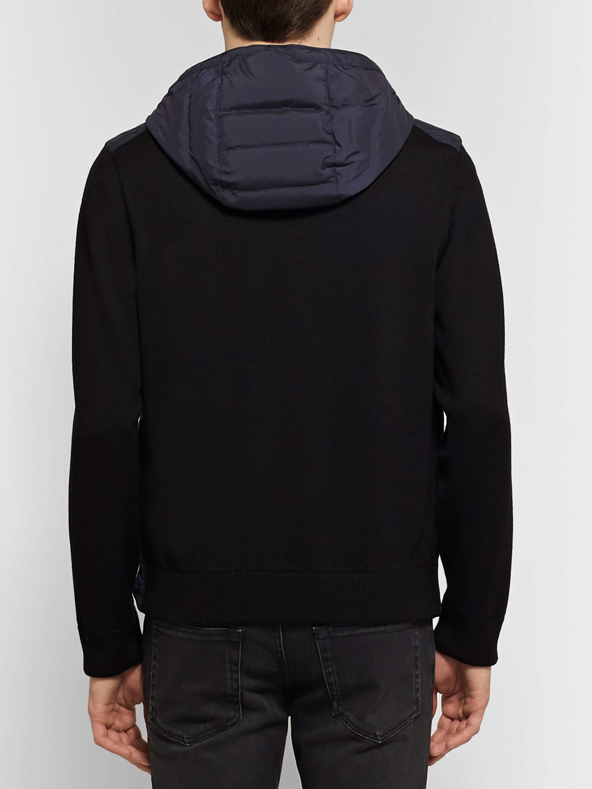 PRADA Quilted Shell and Virgin Wool Hooded Down Jacket