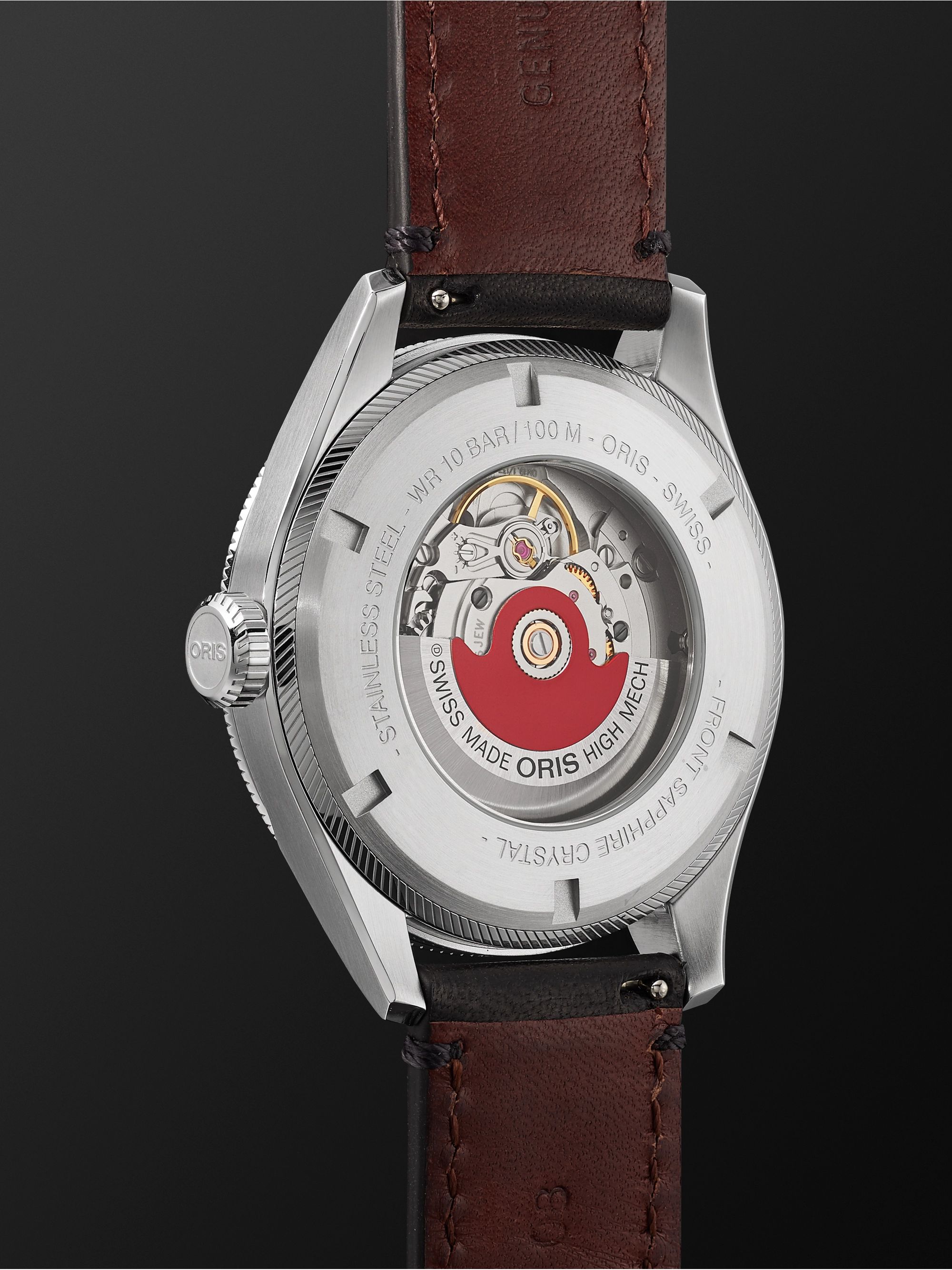 ORIS Big Crown ProPilot Big Day Date Automatic 44mm Stainless Steel and Leather Watch, Ref. No. 01 752 7760 4065-07 5 22 08LC