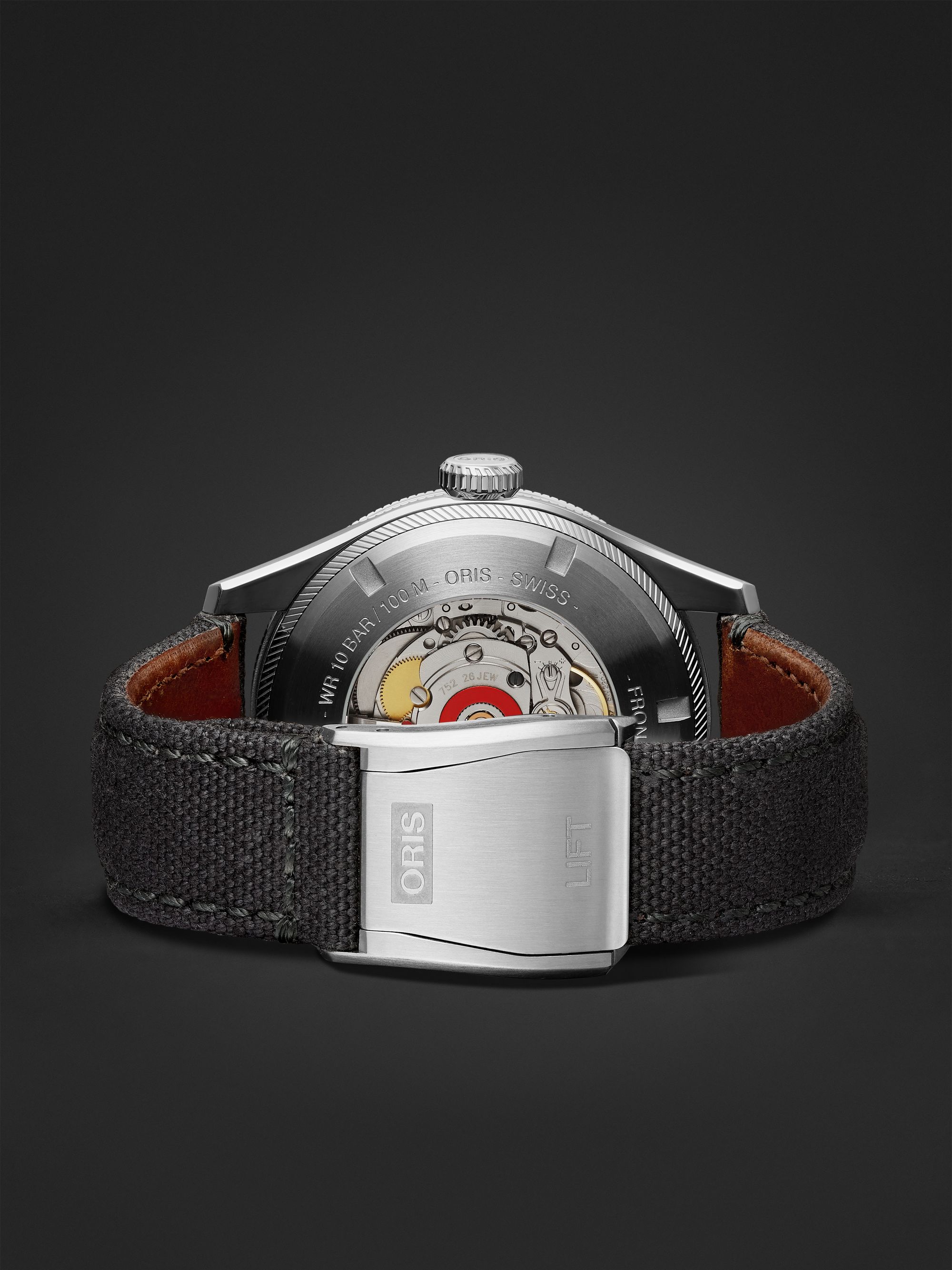 ORIS Big Crown ProPilot Big Day Date Automatic 44mm Stainless Steel and Canvas Watch, Ref. No. 01 752 7760 4065-07 3 22 05LC