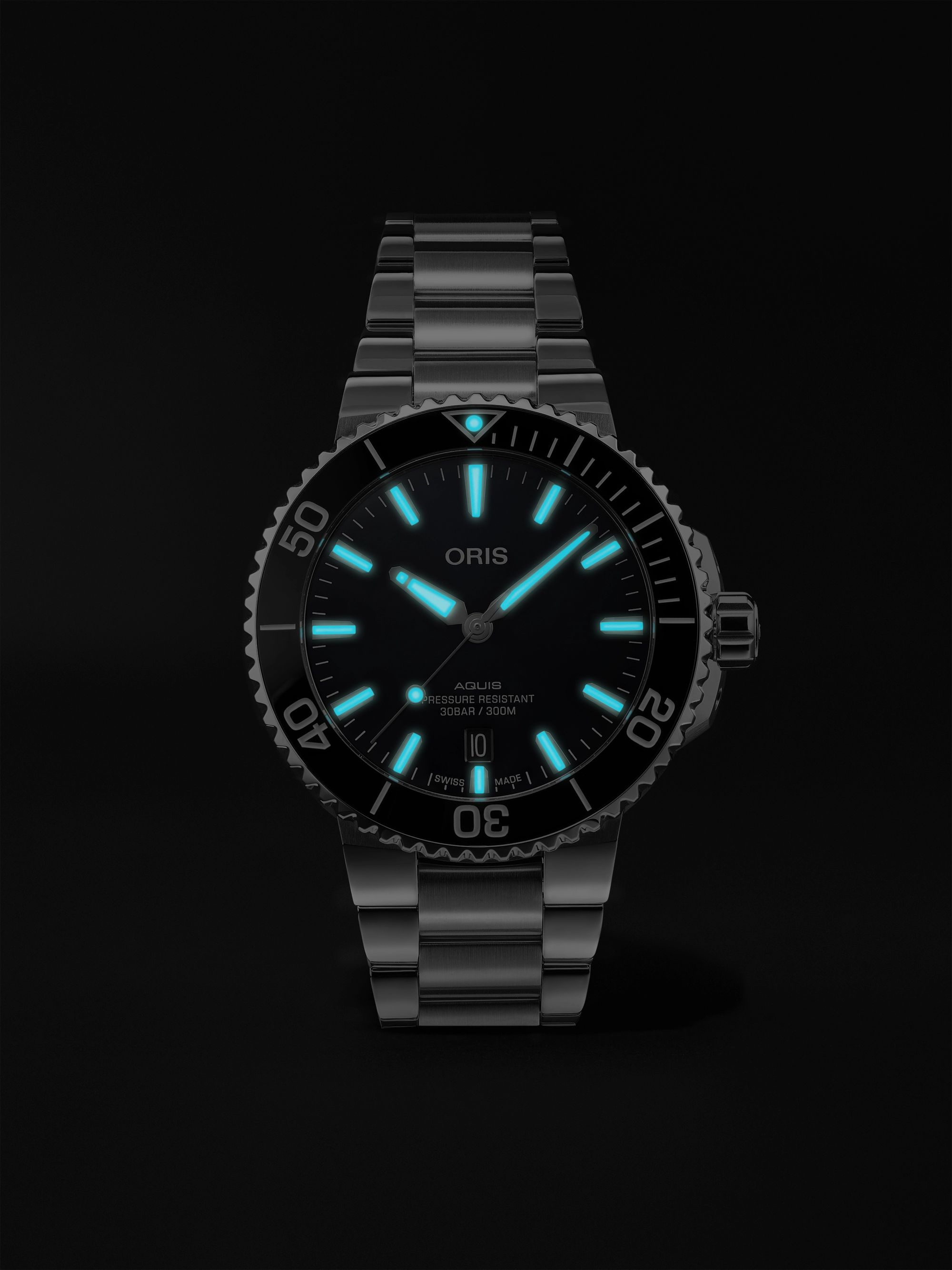 ORIS Aquis Date Automatic 41.5mm Stainless Steel Watch, Ref. No. 01 733 7766 4135-07 8 22 05PEB