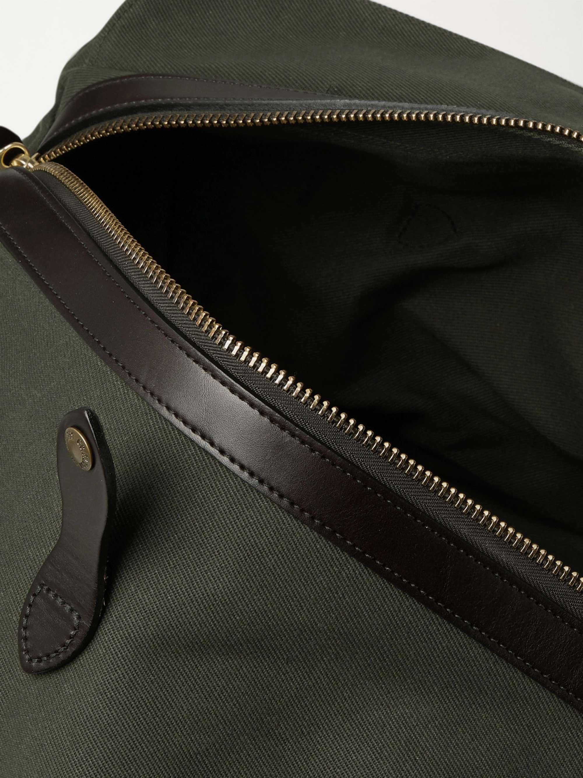 FILSON Leather-Trimmed Twill Duffle Bag