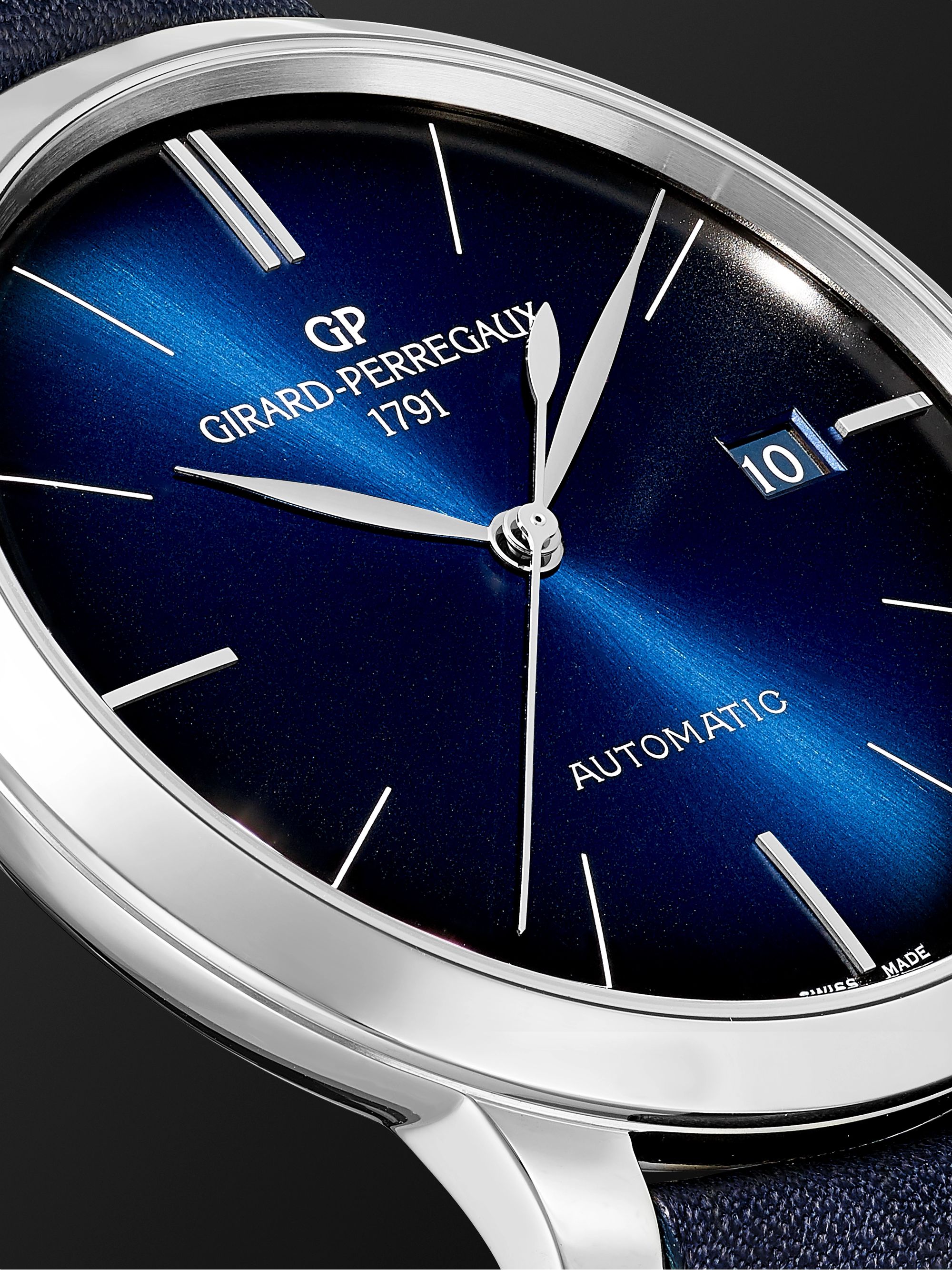GIRARD-PERREGAUX 1966 Automatic 40mm Stainless Steel and Leather Watch