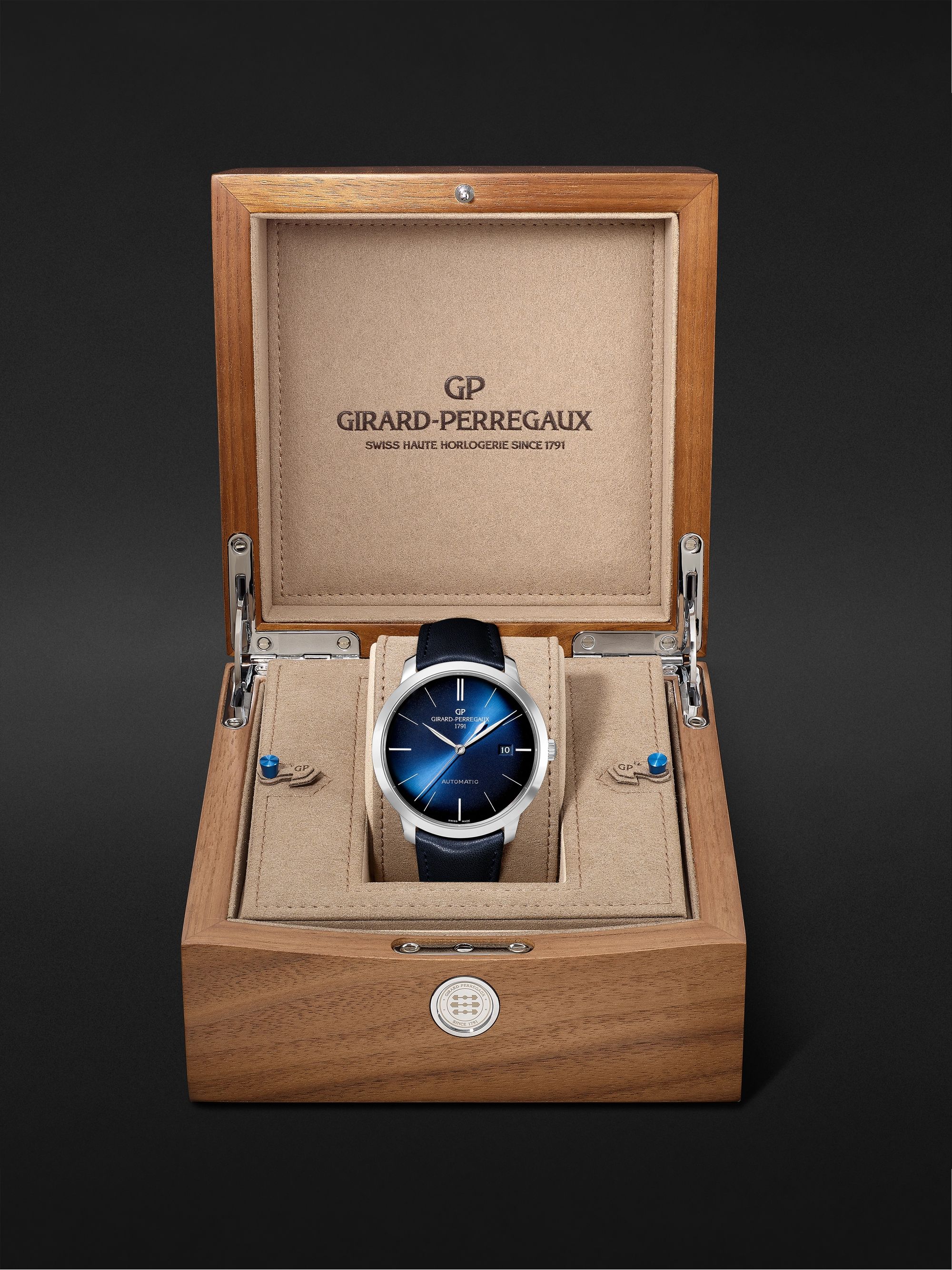 GIRARD-PERREGAUX 1966 Automatic 40mm Stainless Steel and Leather Watch