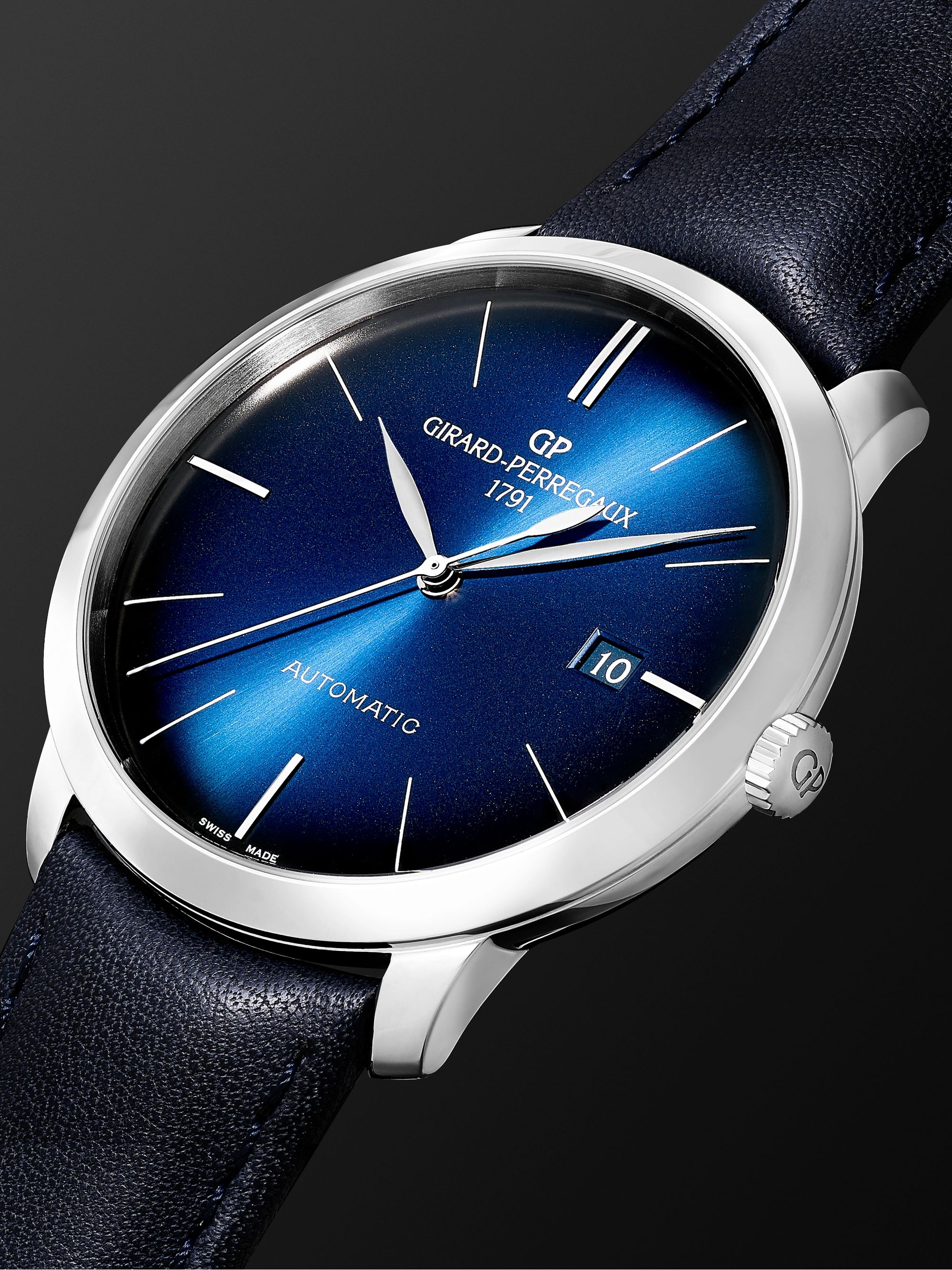 GIRARD-PERREGAUX 1966 Automatic 40mm Stainless Steel and Leather Watch