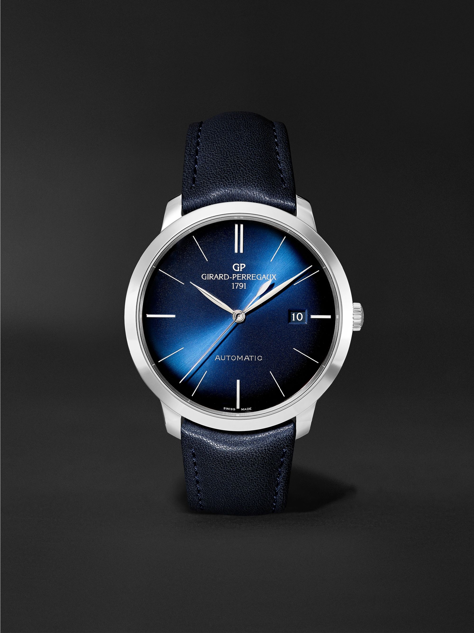 GIRARD-PERREGAUX 1966 Automatic 40mm Stainless Steel and Leather Watch