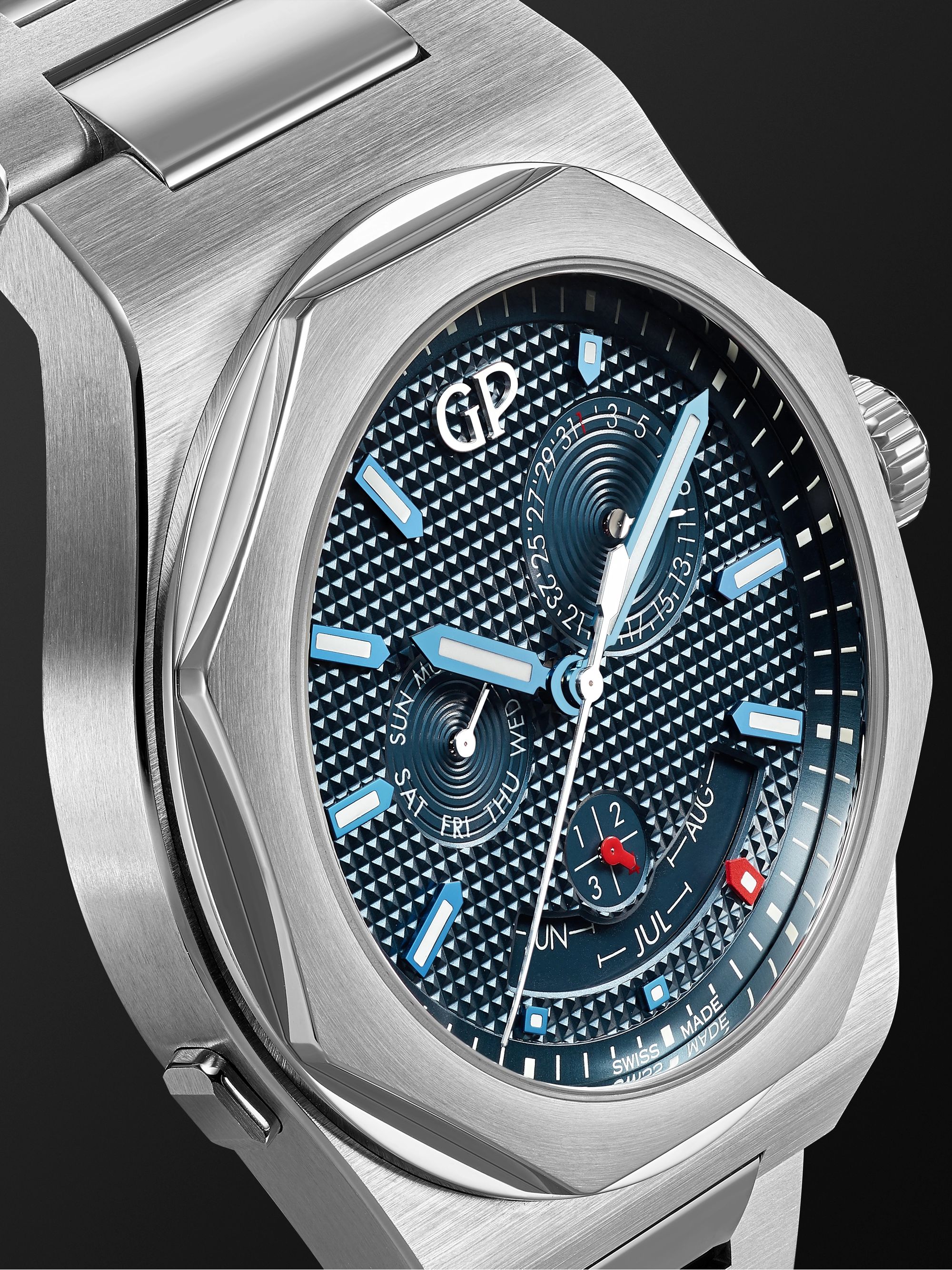 GIRARD-PERREGAUX Laureato Perpetual Calendar 42mm Automatic Stainless Steel Watch, Ref. No. 81035-11-431-11A