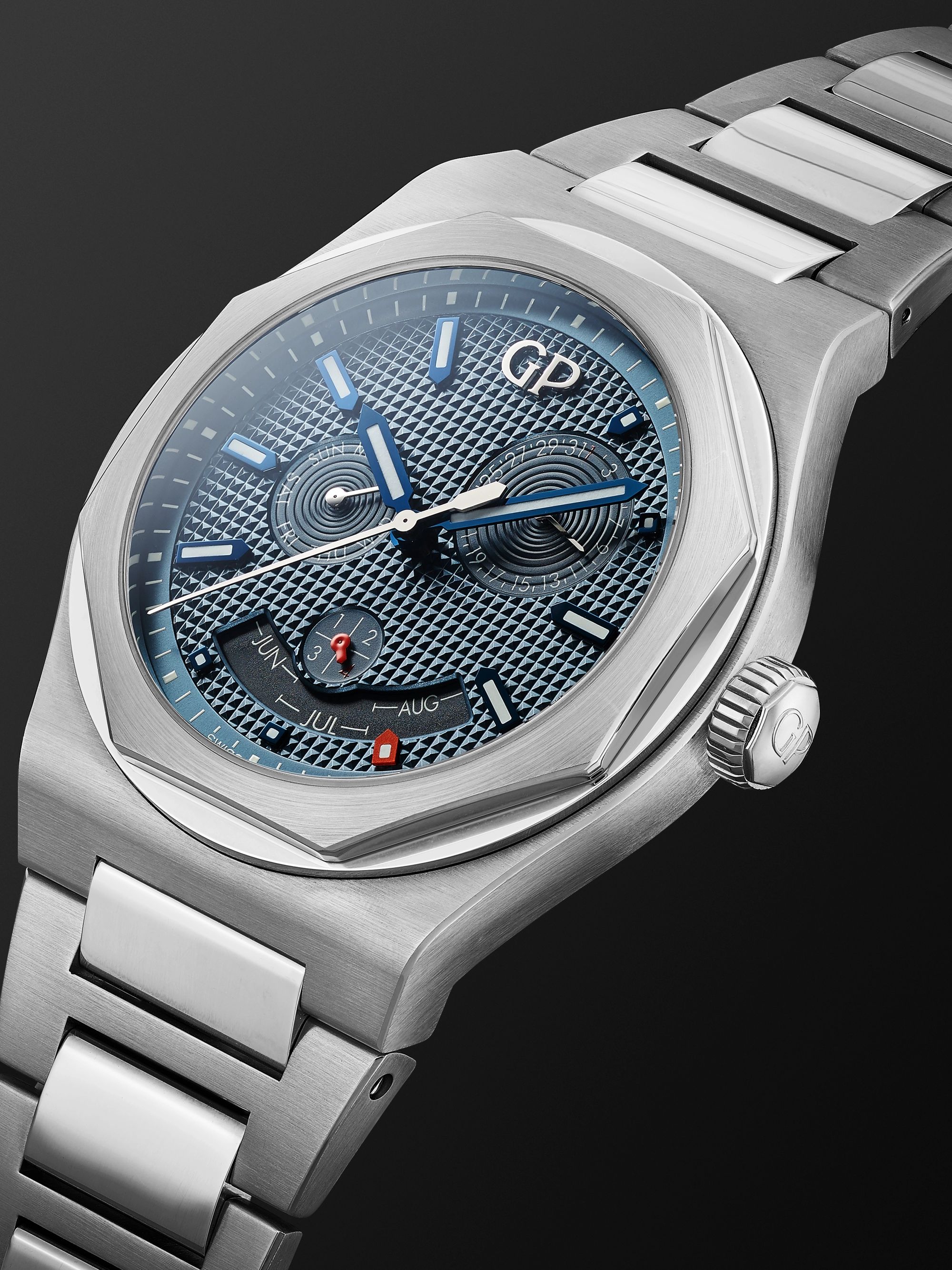 GIRARD-PERREGAUX Laureato Perpetual Calendar 42mm Automatic Stainless Steel Watch, Ref. No. 81035-11-431-11A