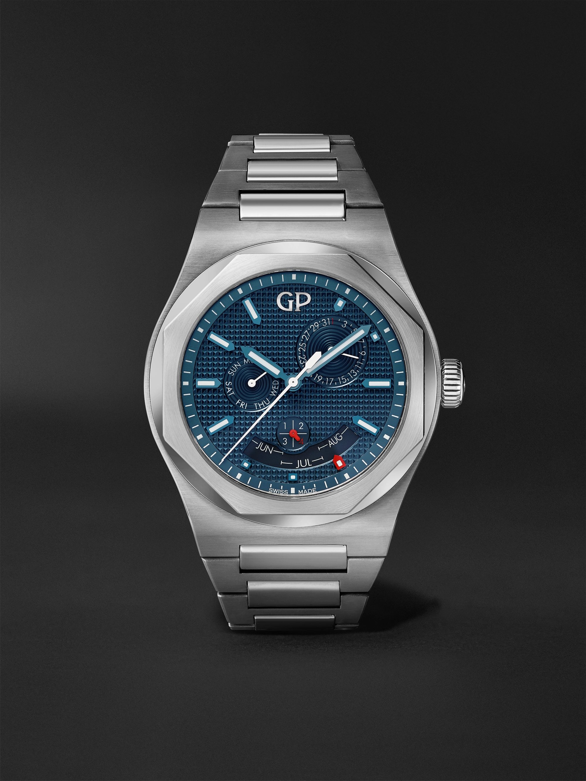 GIRARD-PERREGAUX Laureato Perpetual Calendar 42mm Automatic Stainless Steel Watch, Ref. No. 81035-11-431-11A