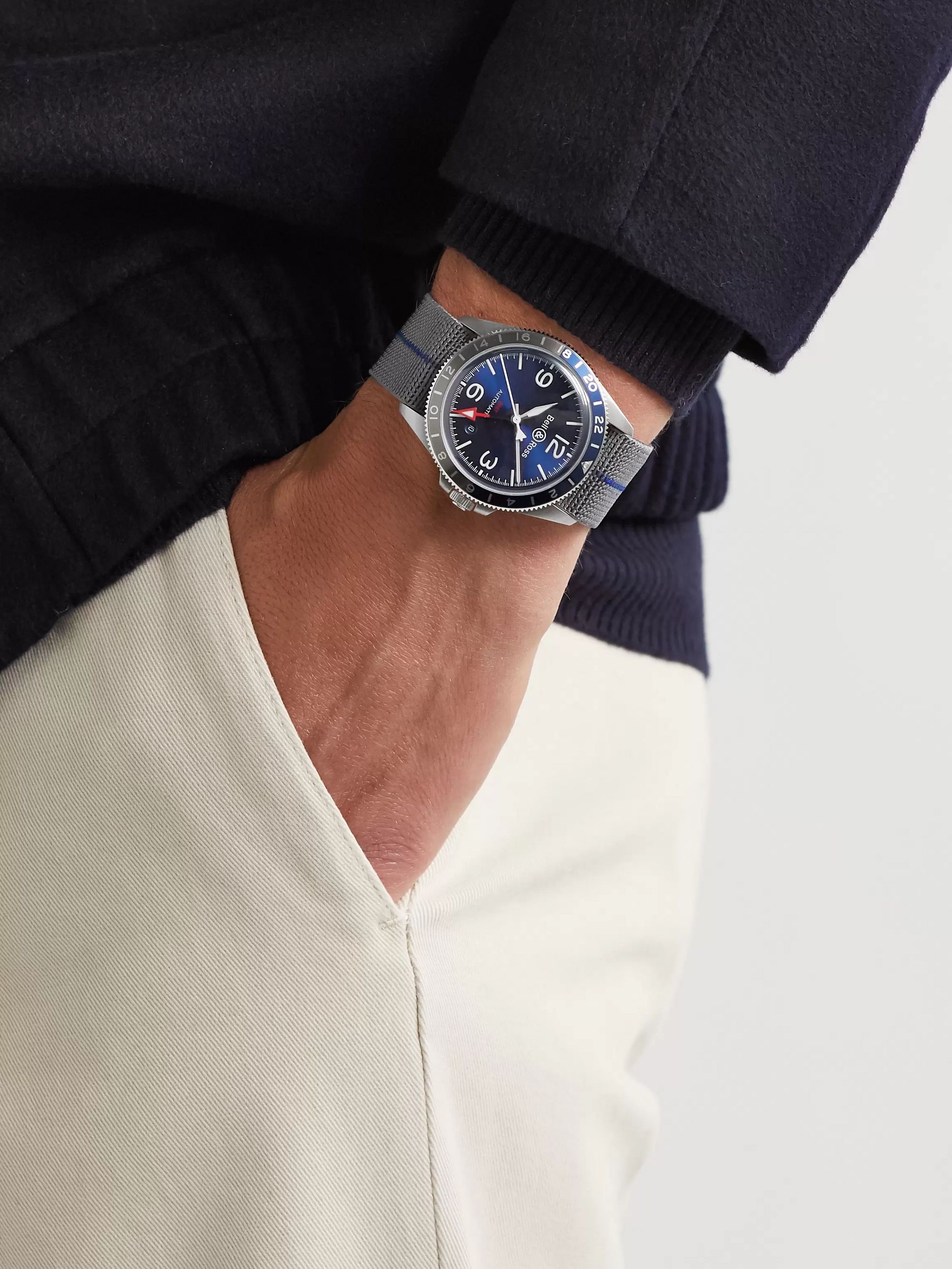 BELL & ROSS BR V2-93 GMT Automatic 41mm Steel Watch