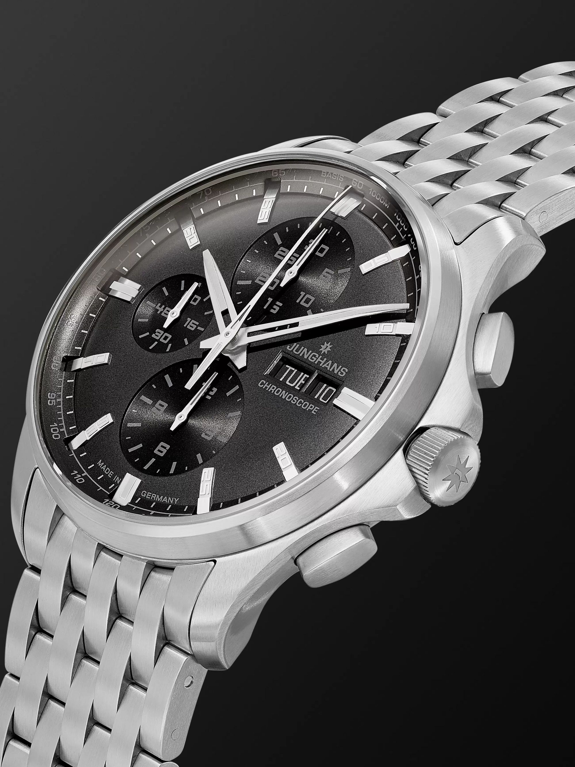 JUNGHANS Meister S Chronoscope Automatic 45mm Stainless Steel Watch, Ref. No. 027/4024.45