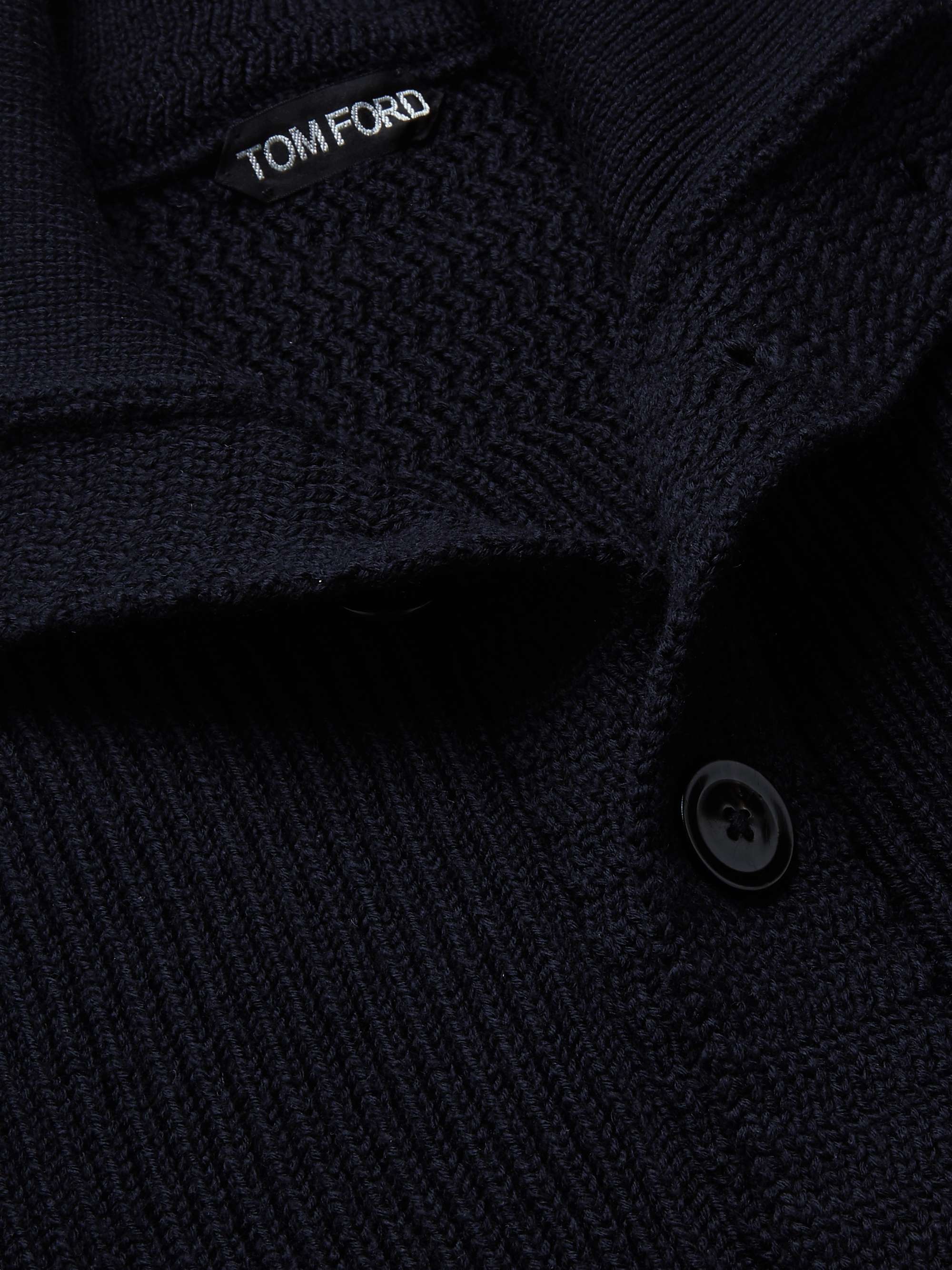 TOM FORD Slim-Fit Ribbed Wool and Cashmere-Blend Cardigan for Men | MR ...