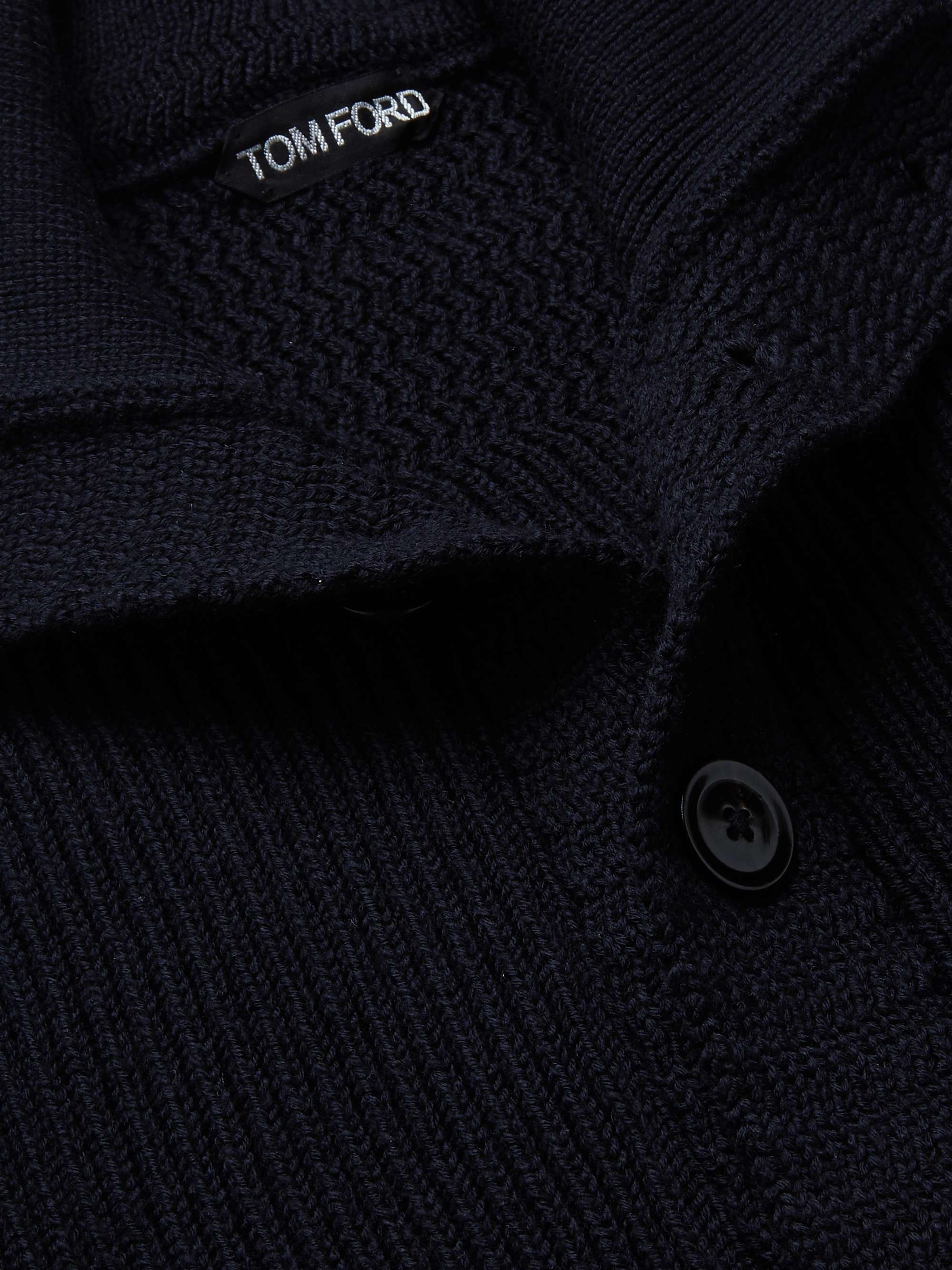 TOM FORD Slim-Fit Ribbed Wool and Cashmere-Blend Cardigan
