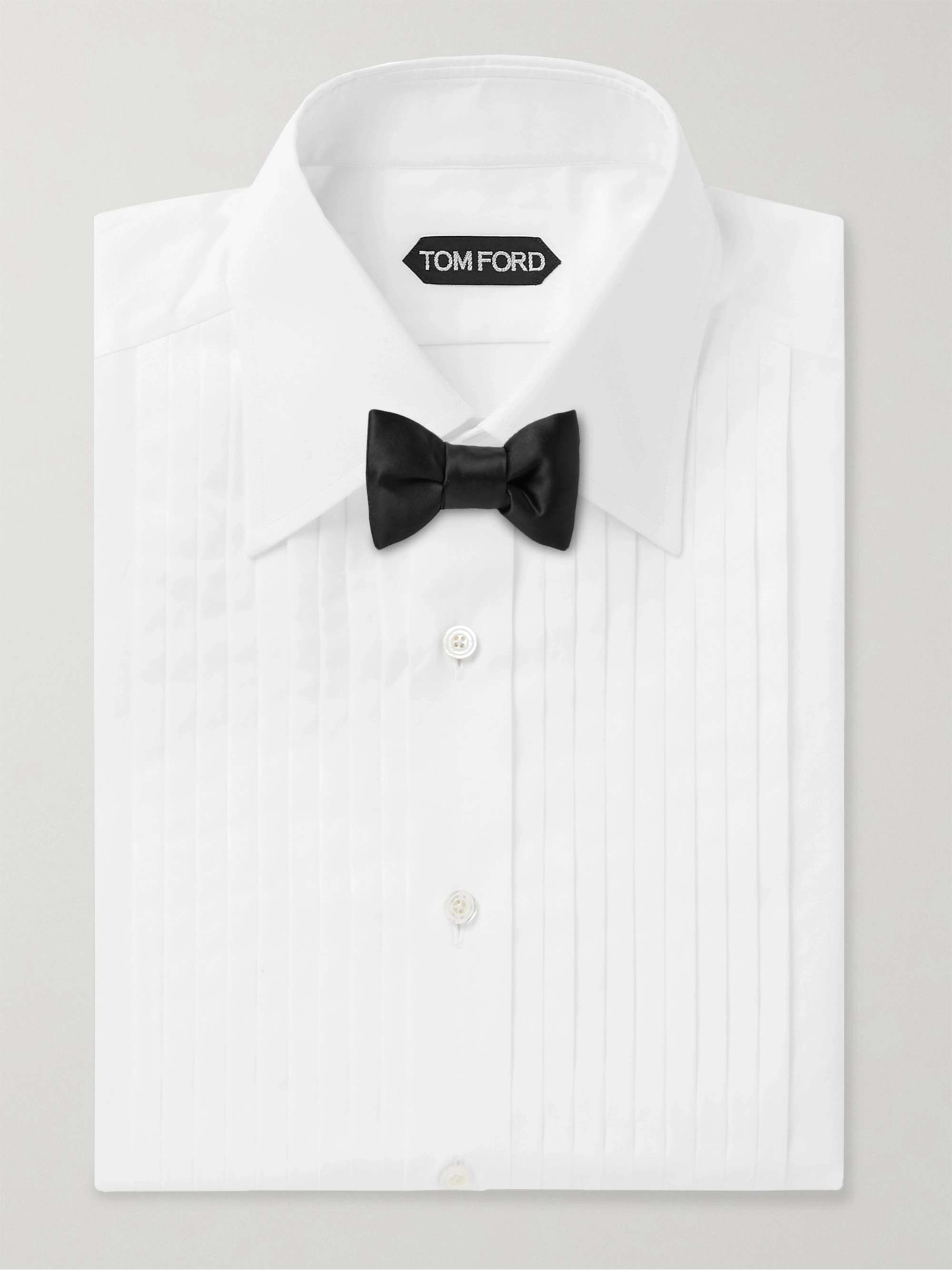 TOM FORD Slim-Fit Bib-Front Cotton-Poplin Tuxedo Shirt