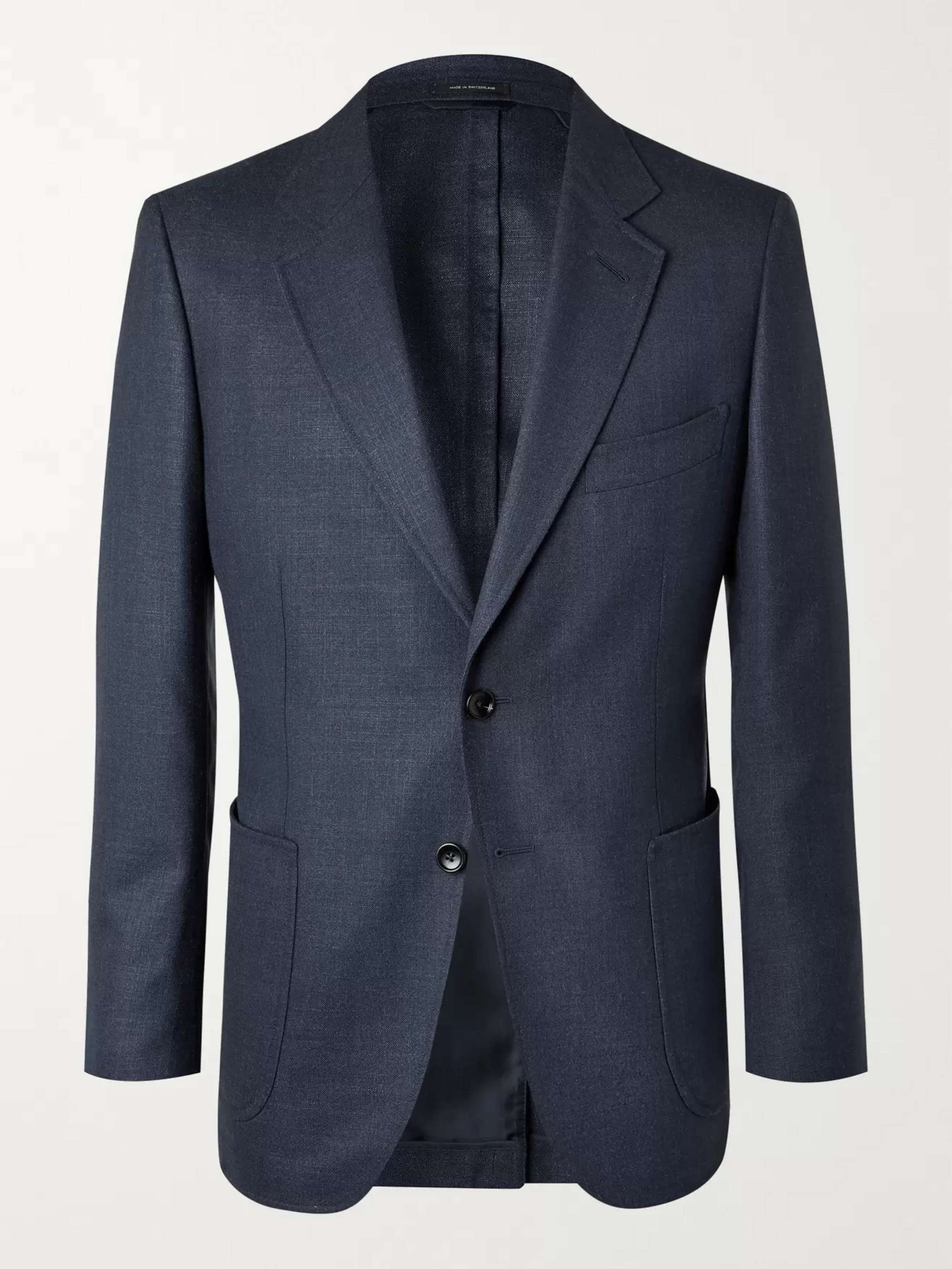TOM FORD O'Connor Unstructured Wool and Silk-Blend Hopsack Blazer