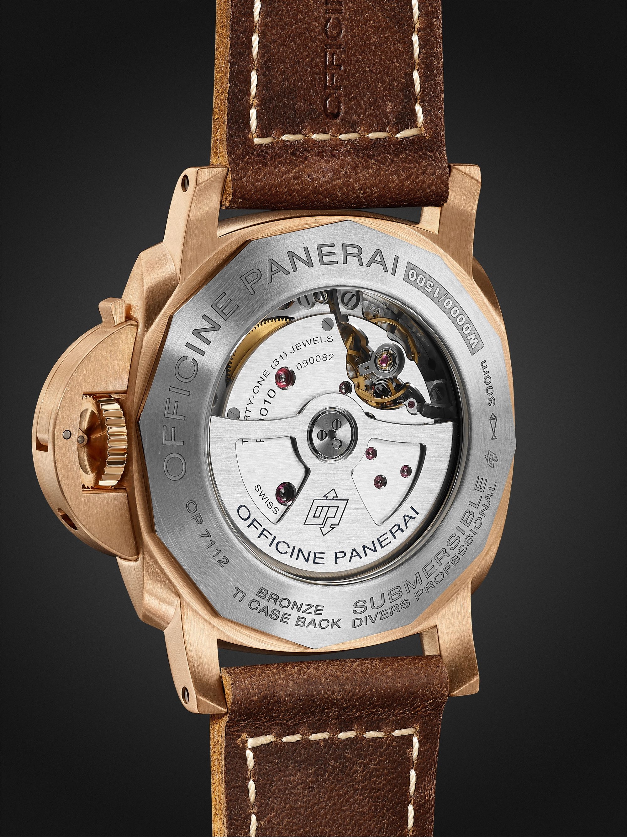 PANERAI Submersible Automatic 47mm Bronze and Leather Watch