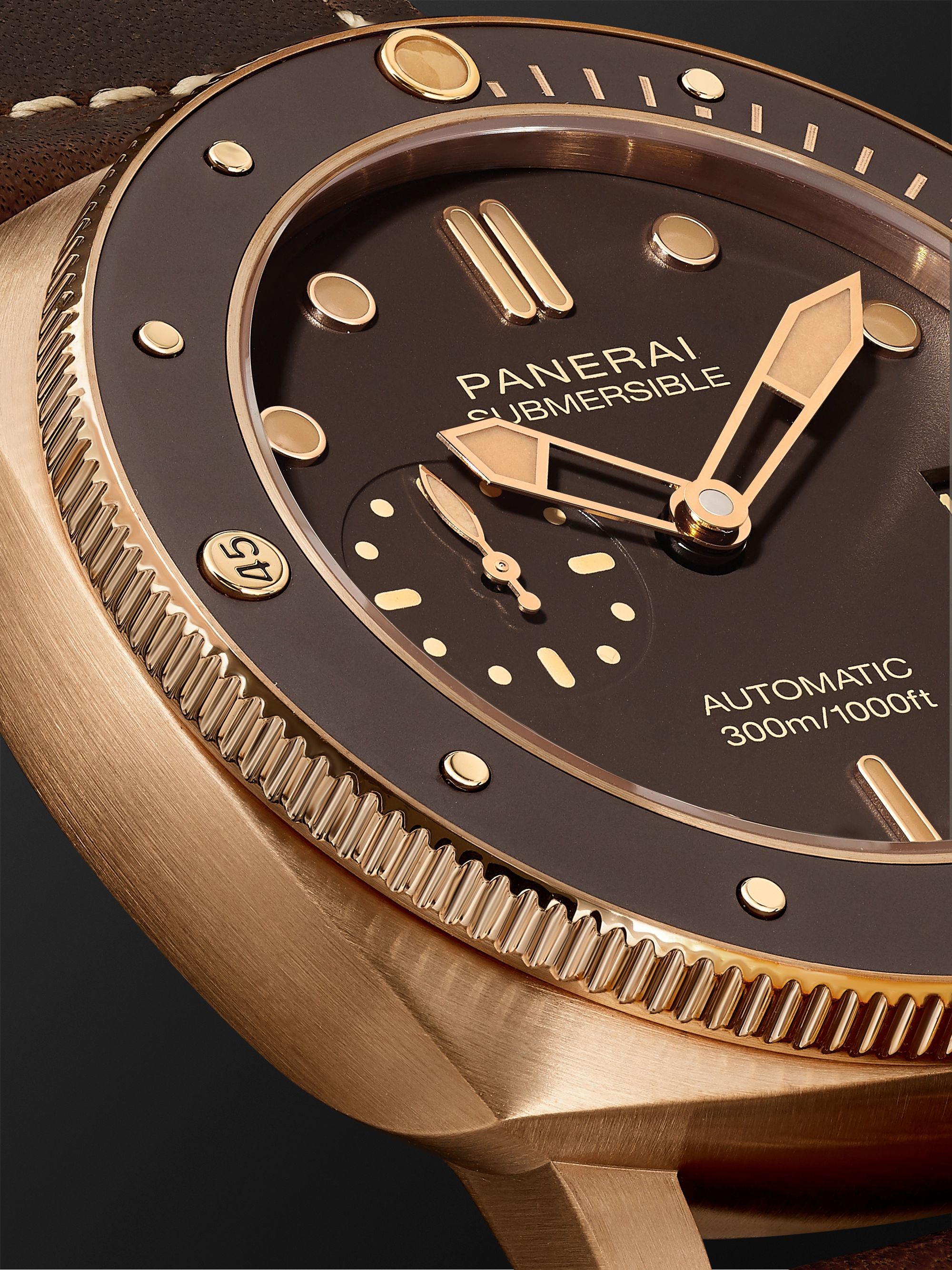 PANERAI Submersible Automatic 47mm Bronze and Leather Watch