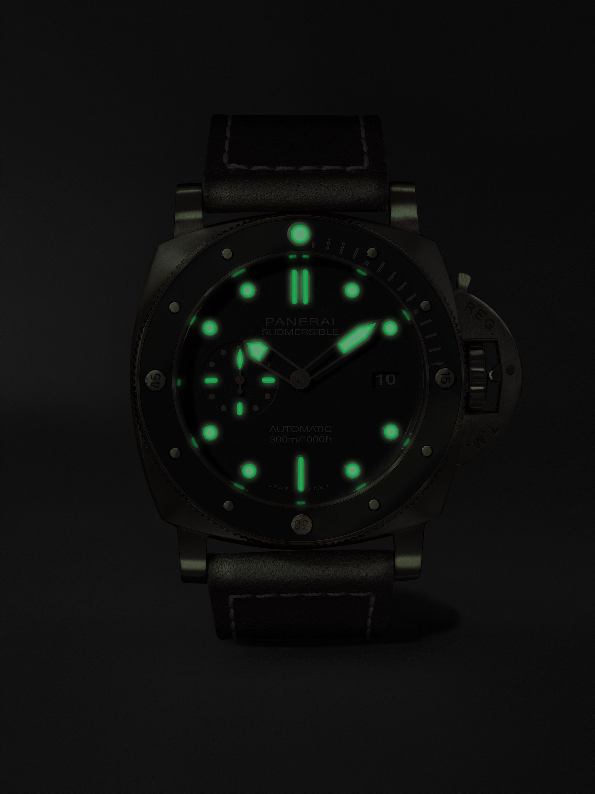 PANERAI Submersible Automatic 47mm Bronze and Leather Watch