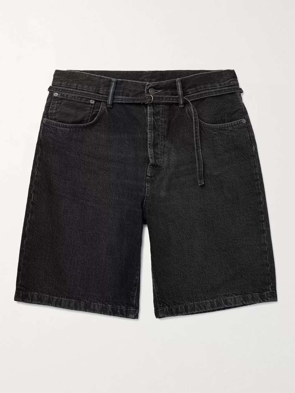 ACNE STUDIOS Rowland Wide-Leg Belted Denim Shorts for Men | MR PORTER