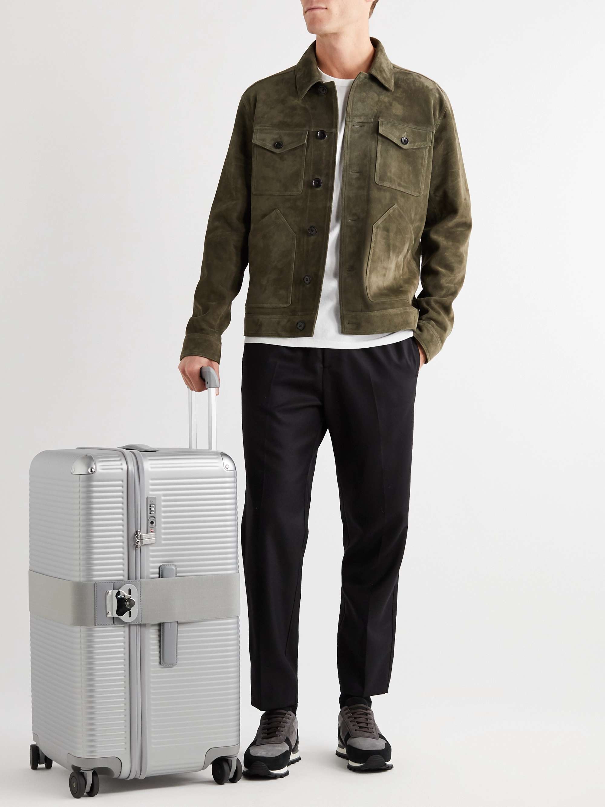 FPM MILANO Bank 93cm Leather-Trimmed Polycarbonate Suitcase