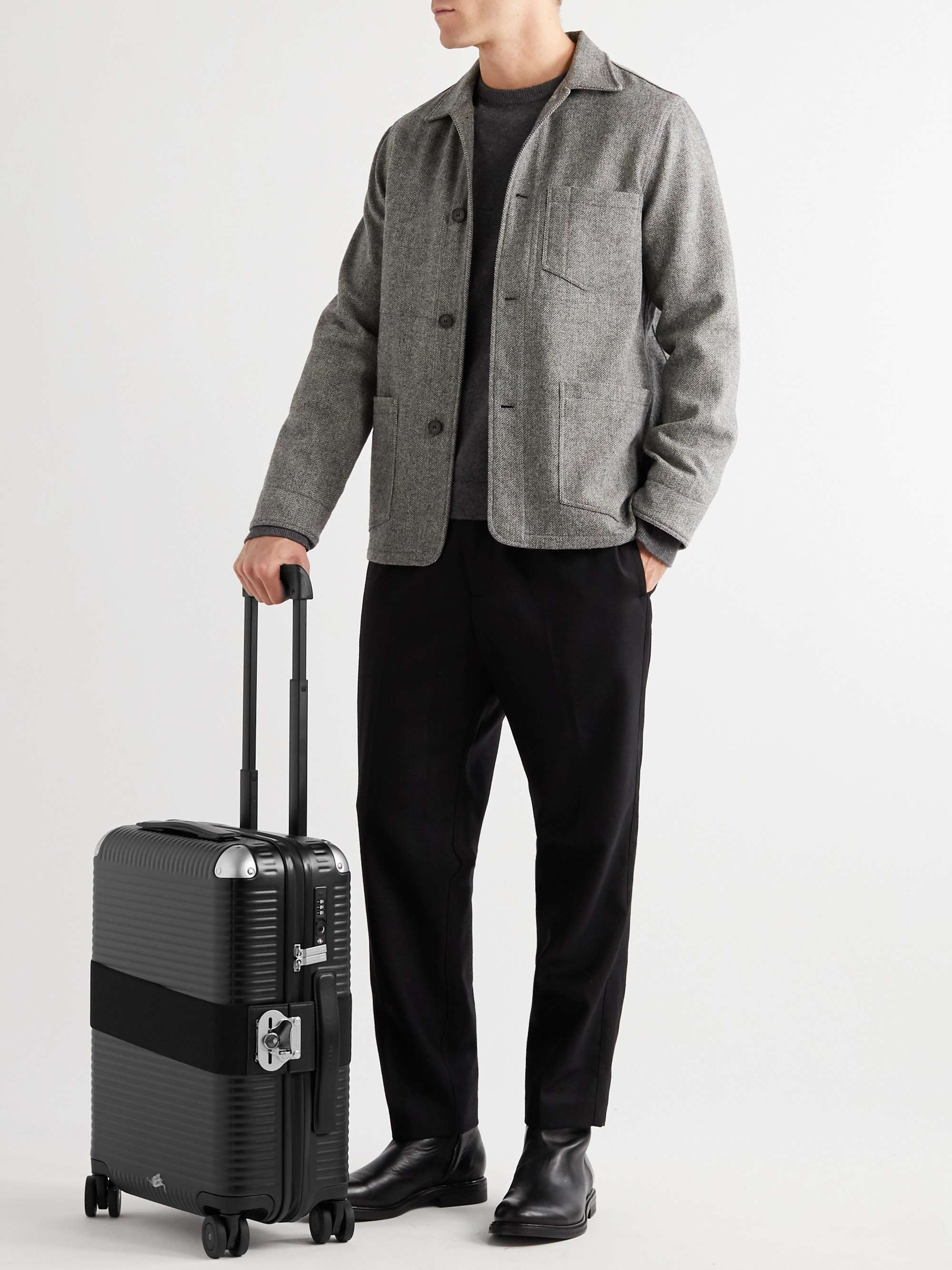 FPM MILANO Bank Spinner 55cm Leather-Trimmed Polycarbonate Carry-On Suitcase