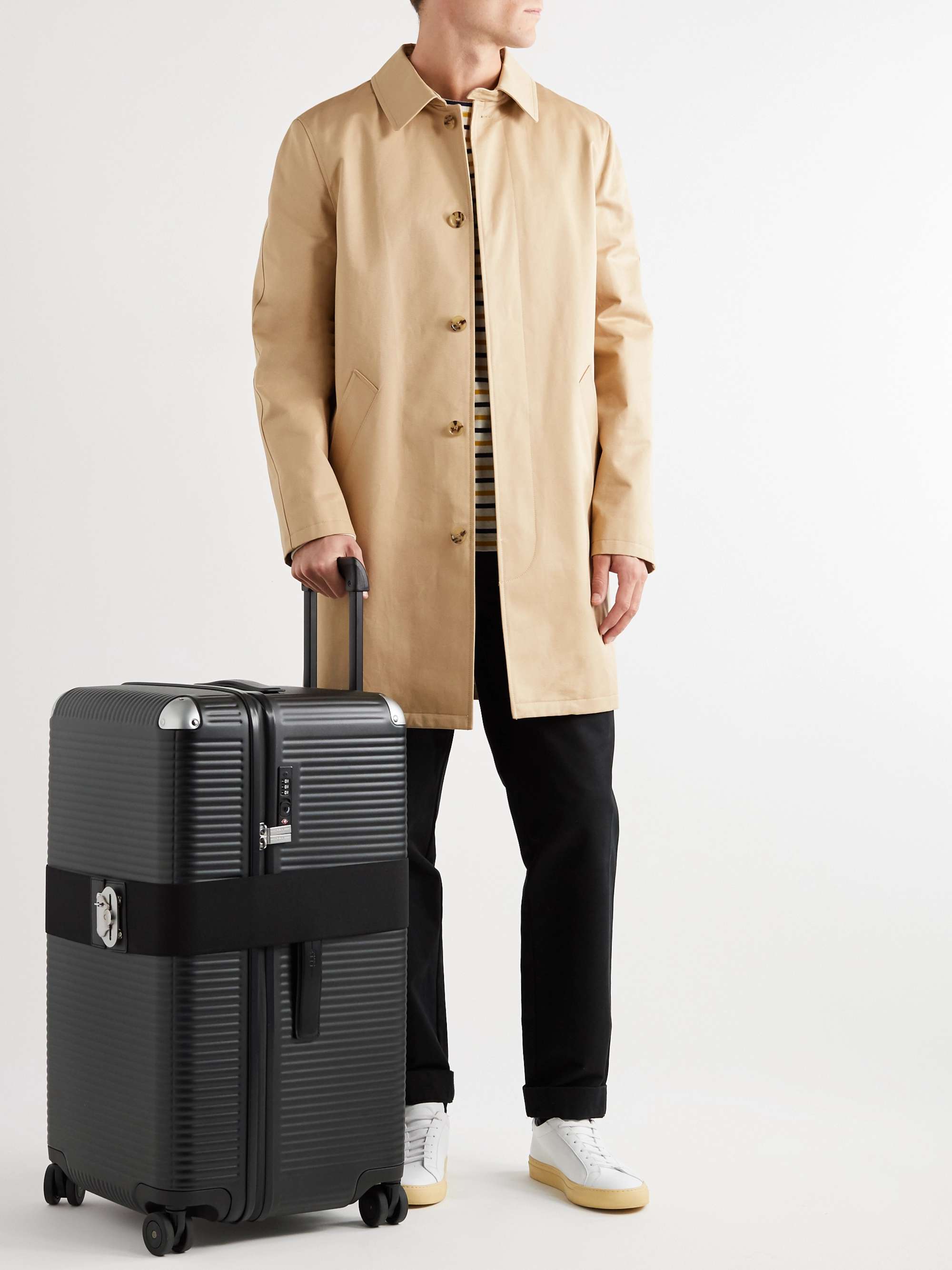 FPM MILANO Bank 93cm Leather-Trimmed Polycarbonate Suitcase