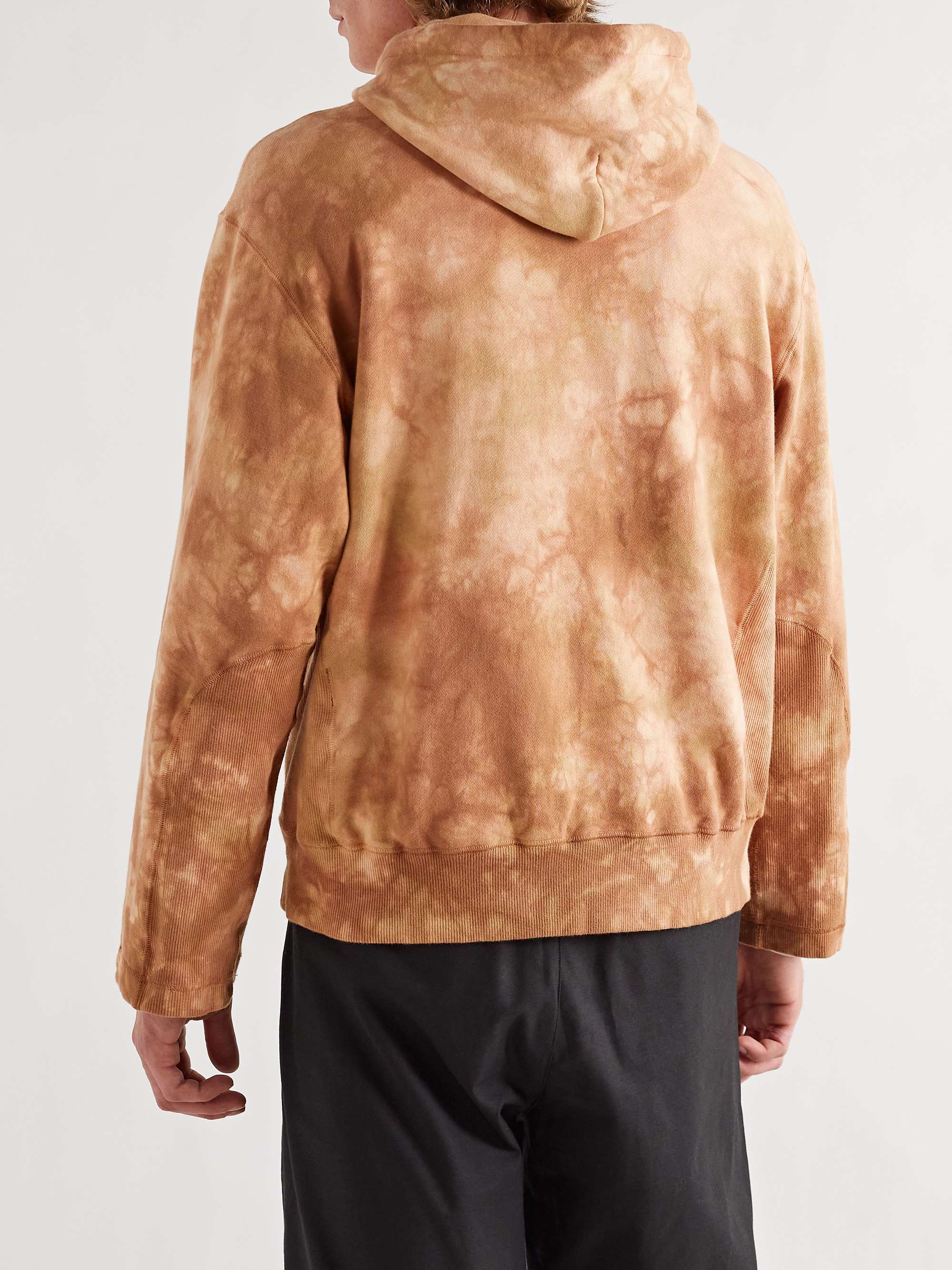 NICHOLAS DALEY Printed Tie-Dyed Cotton-Jersey Hoodie
