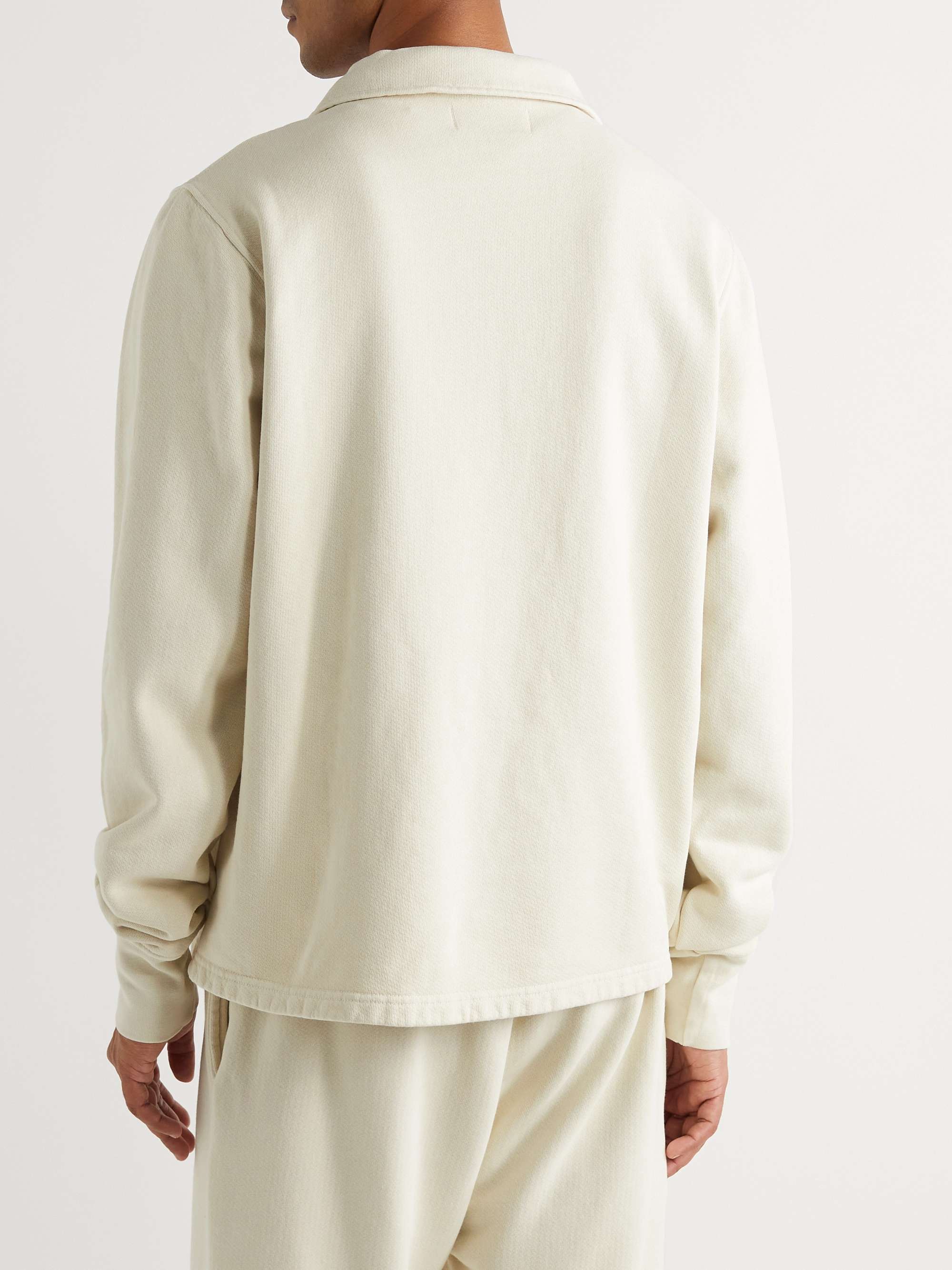 LES TIEN Cotton-Jersey Half-Zip Sweatshirt