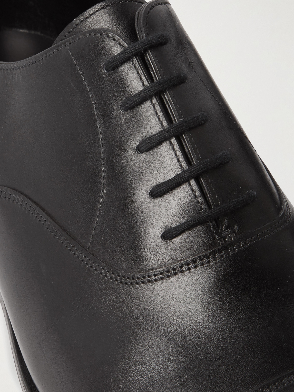 Shop John Lobb City Ii Leather Oxford Shoes In Black