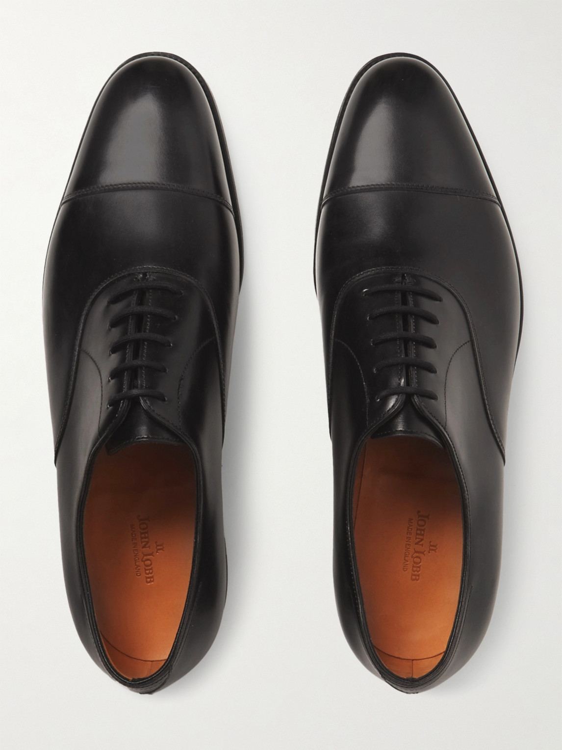 Shop John Lobb City Ii Leather Oxford Shoes In Black