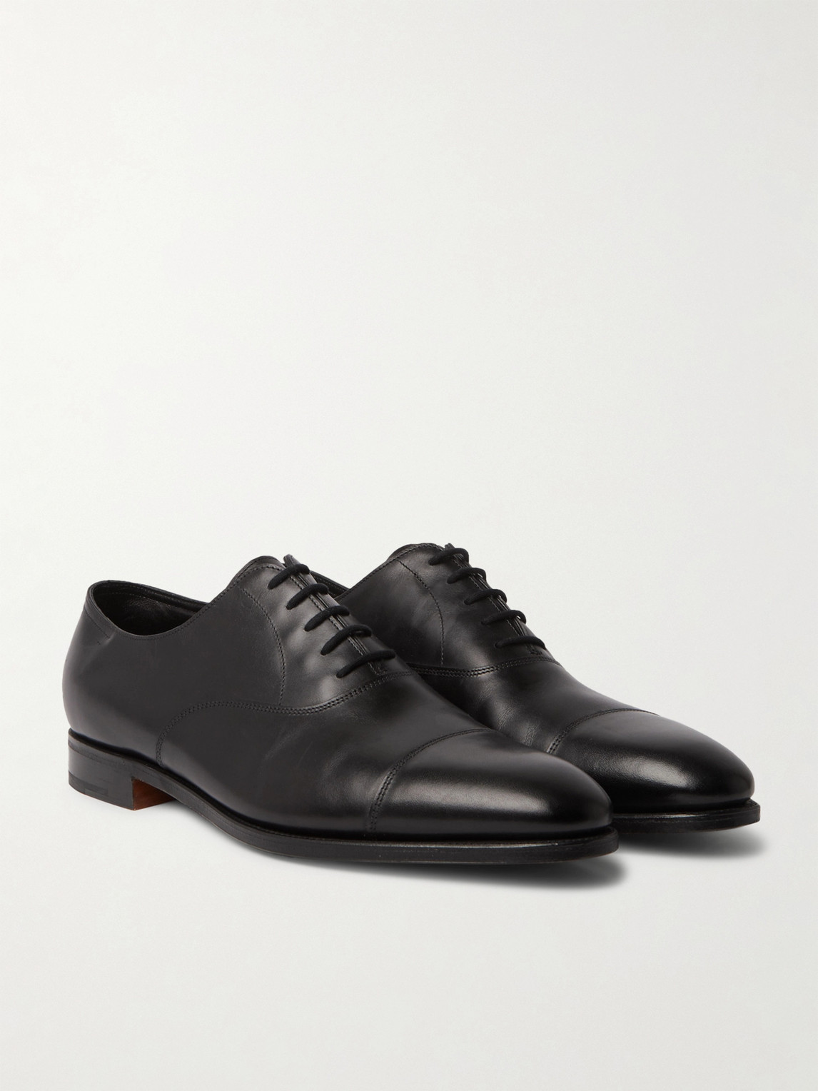 Shop John Lobb City Ii Leather Oxford Shoes In Black