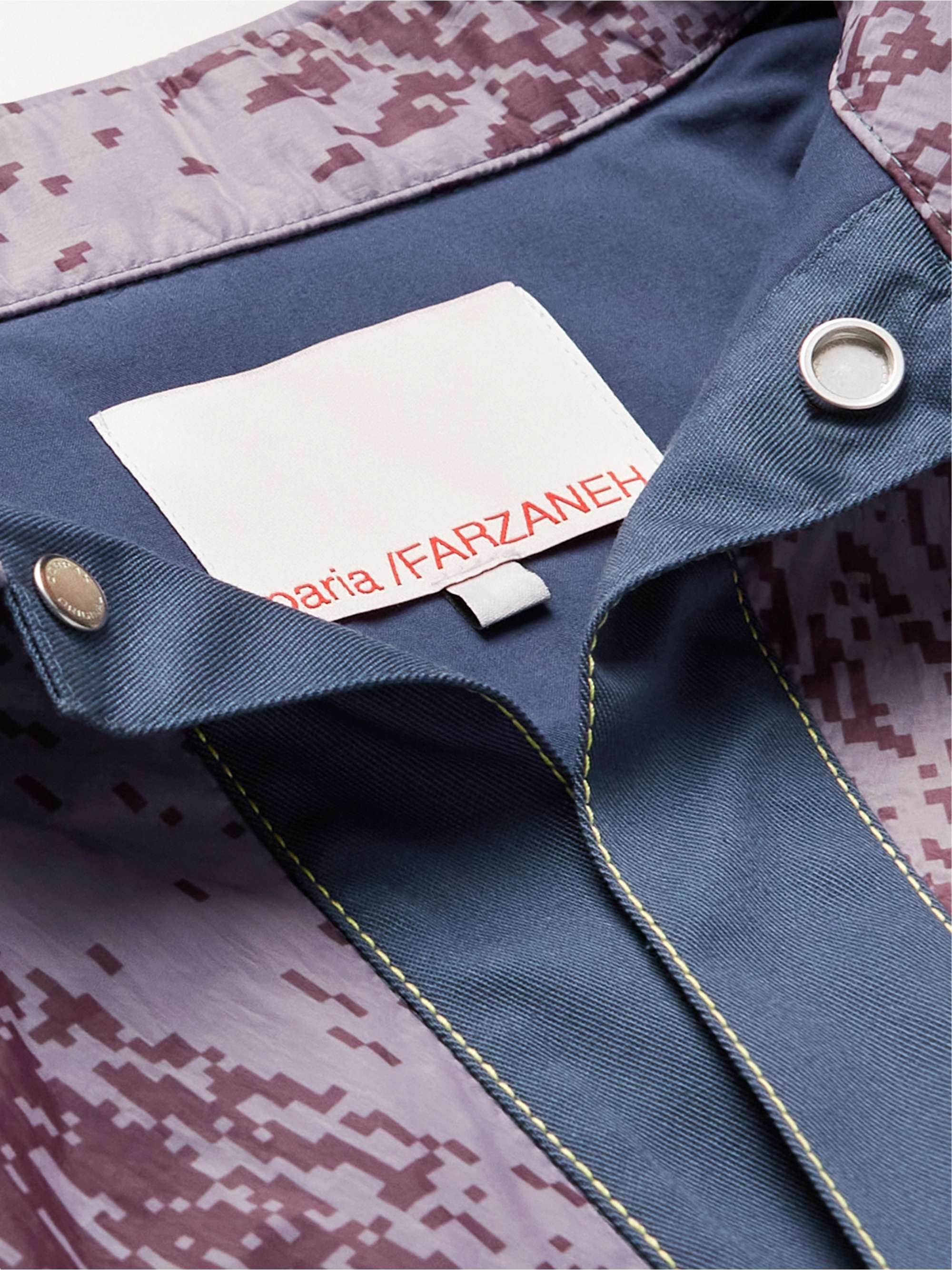 PARIA /FARZANEH Space Rodeo Printed Shell-Panelled Twill Overshirt
