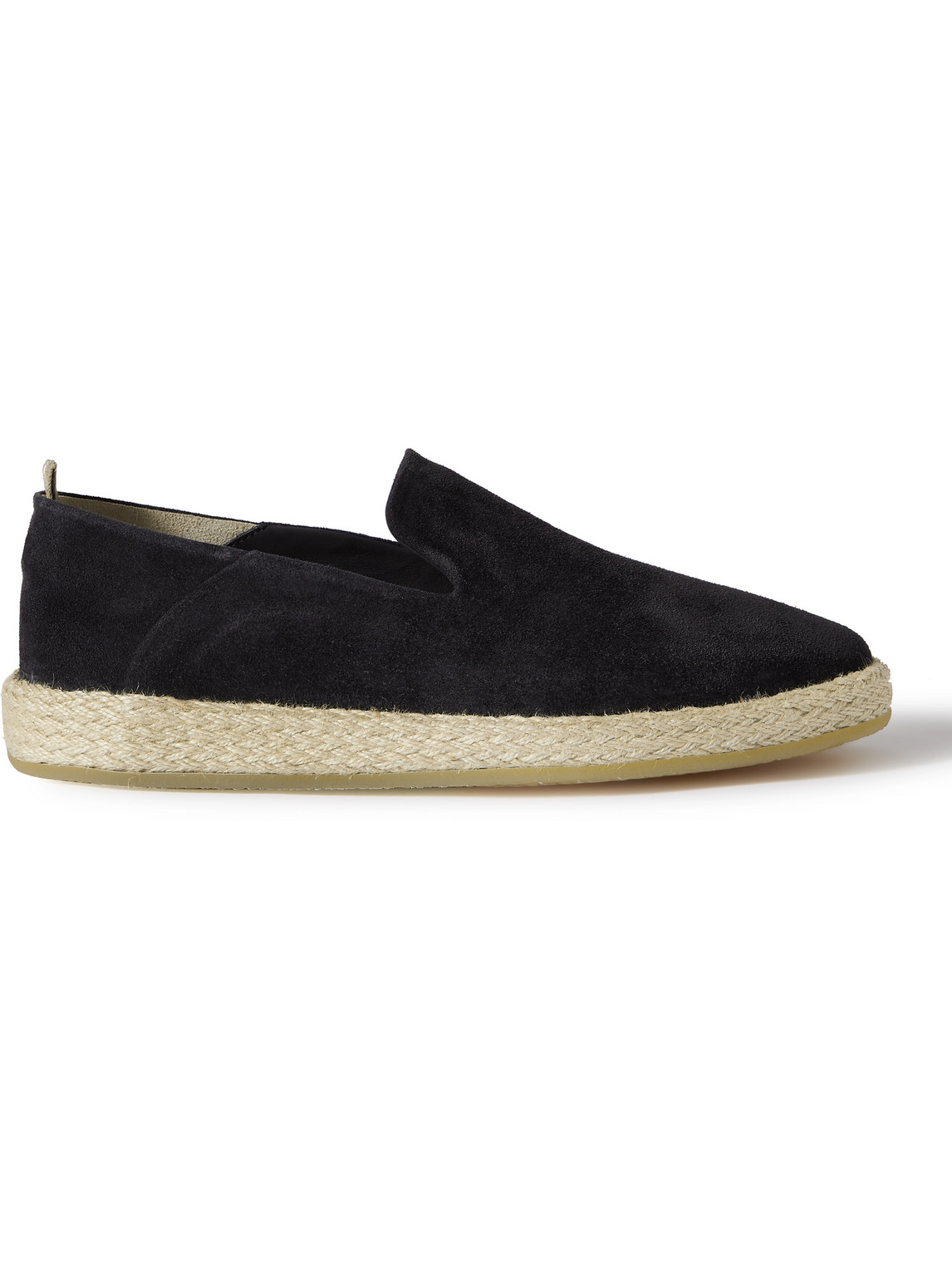 Officine Creative Collapsible-heel Suede Espadrilles In Black
