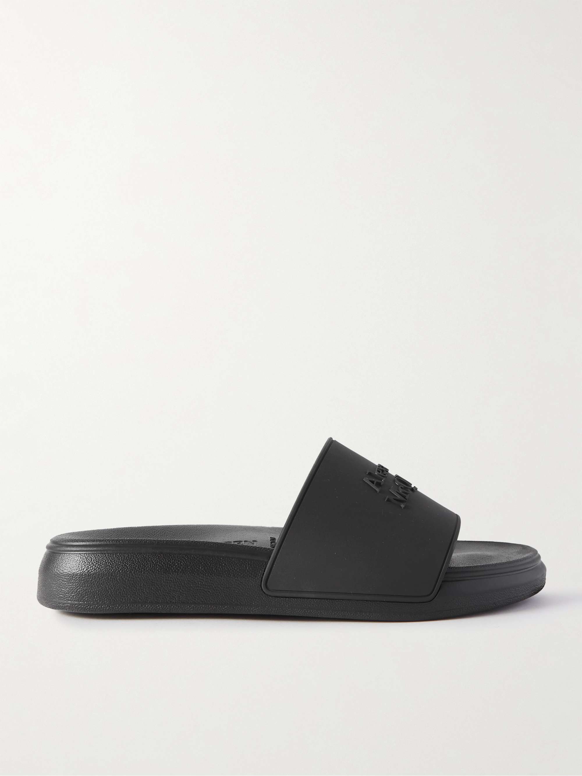 ALEXANDER MCQUEEN Logo-Embossed Rubber Slides | MR PORTER