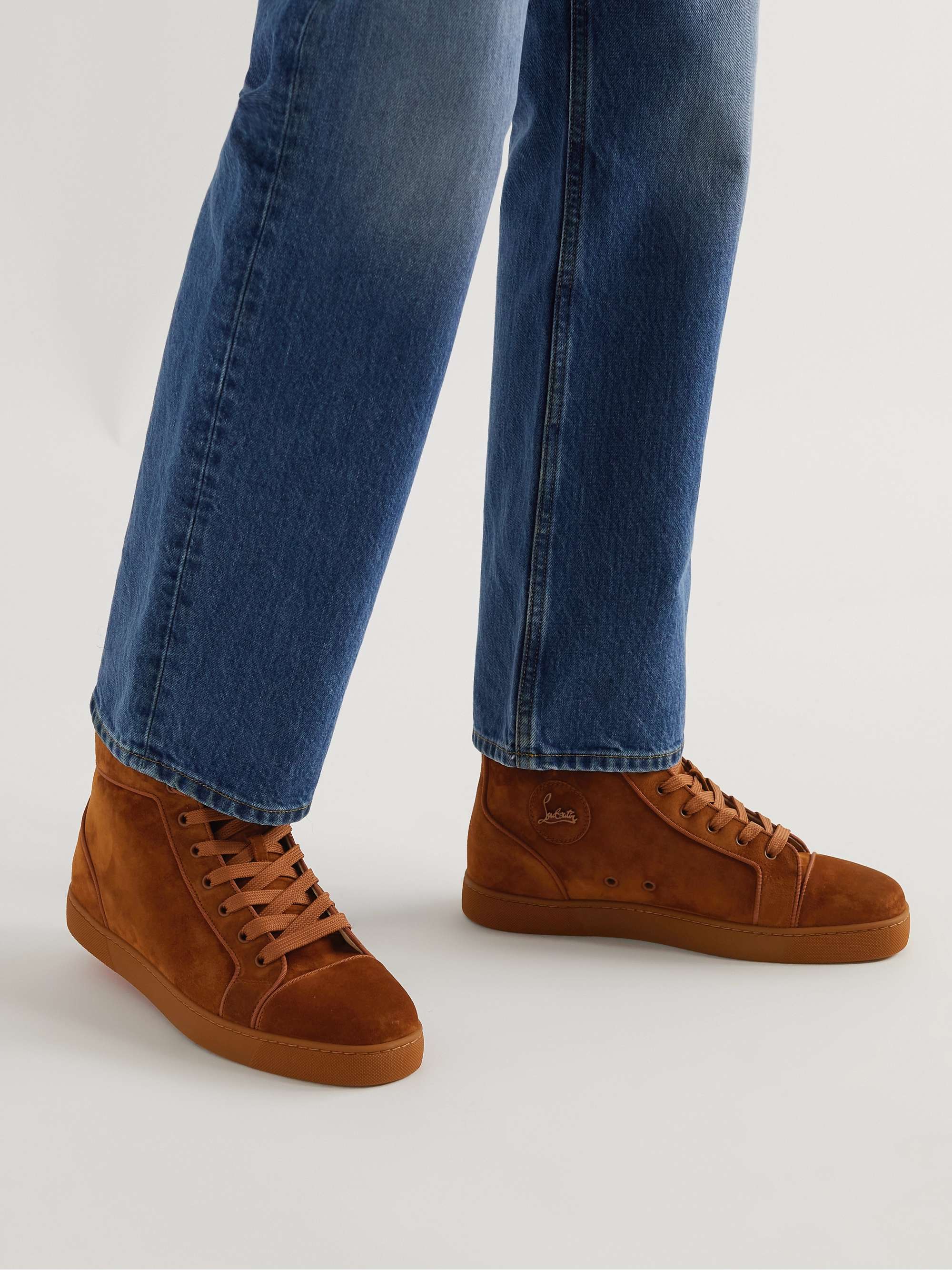 Brown Air Trainer 1 Leather-Trimmed Suede Sneakers | NIKE | MR PORTER