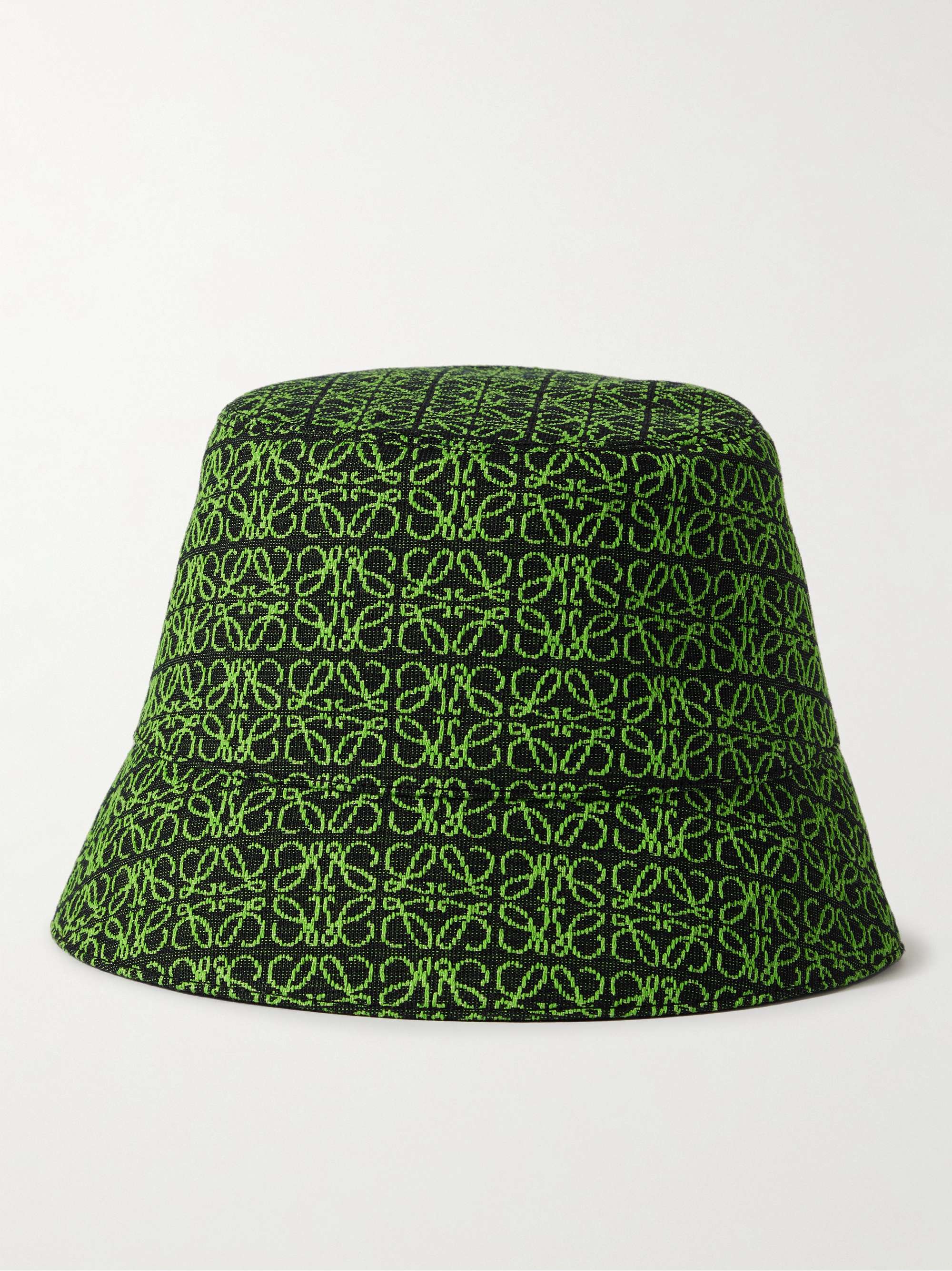 LOEWE Reversible Logo-Jacquard Cotton-Blend and Shell Bucket Hat