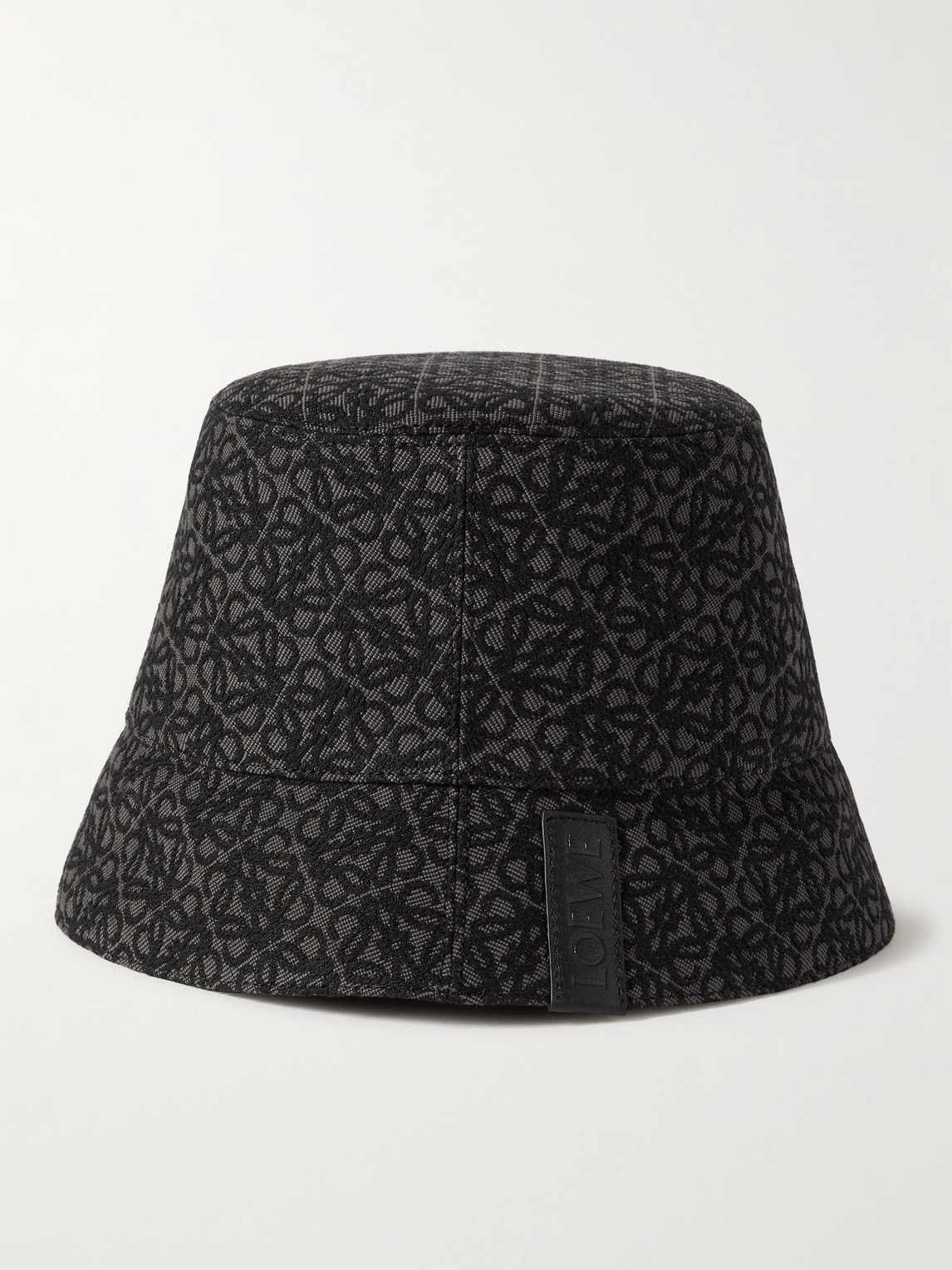 Shop Loewe Reversible Logo-jacquard Cotton-blend And Shell Bucket Hat In Black