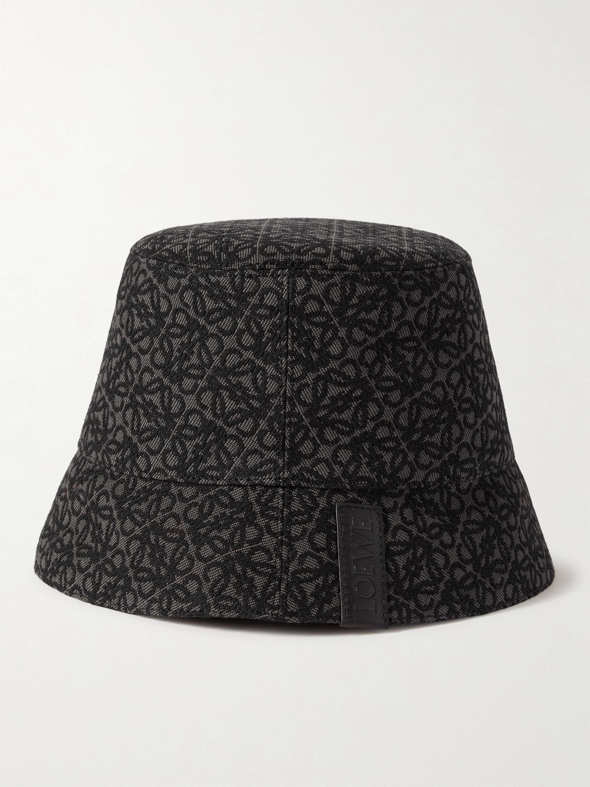 Reversible Logo-Jacquard Cotton-Blend and Shell Bucket Hat