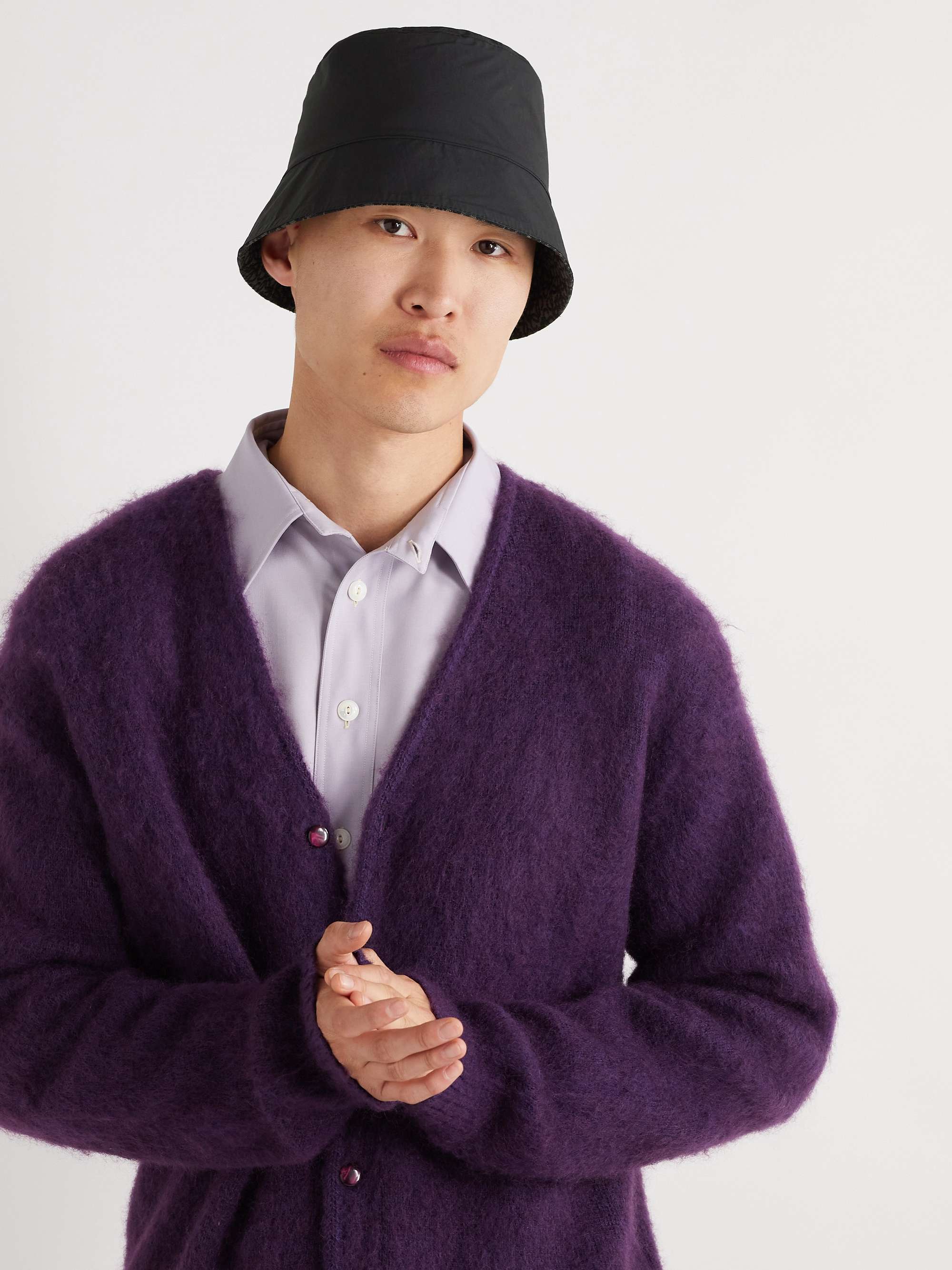 LOEWE Reversible Logo-Jacquard Cotton-Blend and Shell Bucket Hat