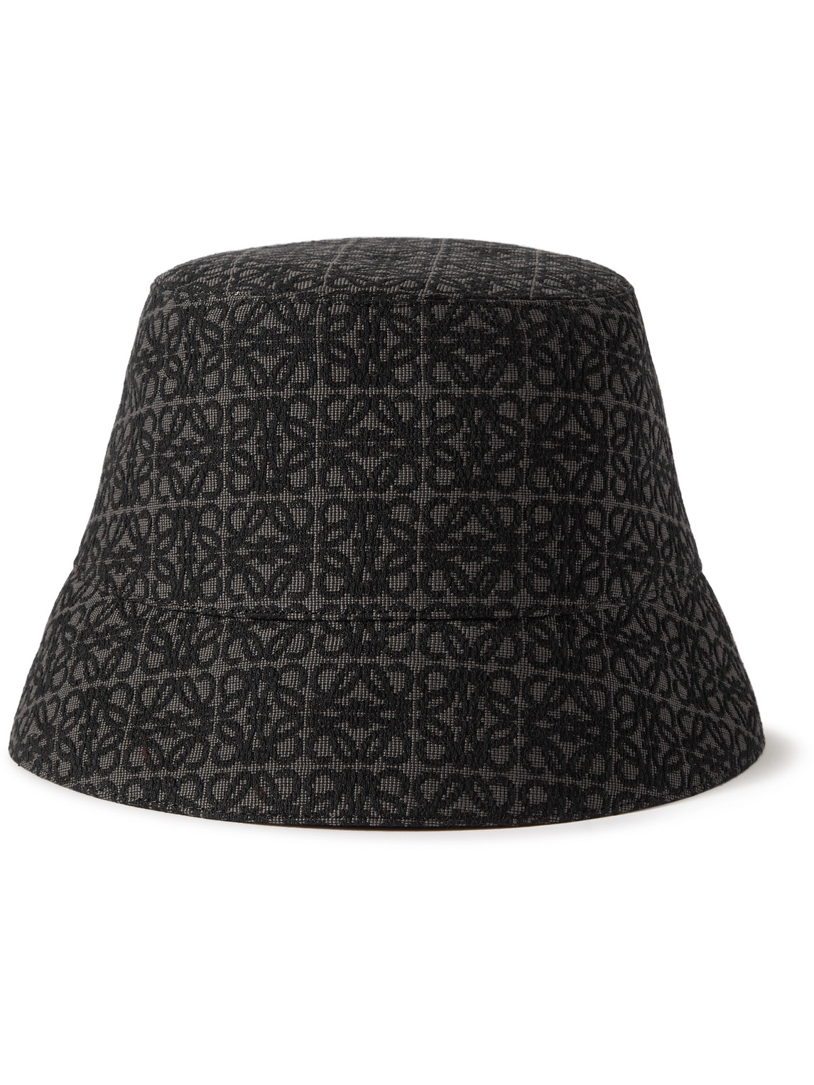 Loewe Reversible Logo-jacquard Cotton-blend And Shell Bucket Hat In Black