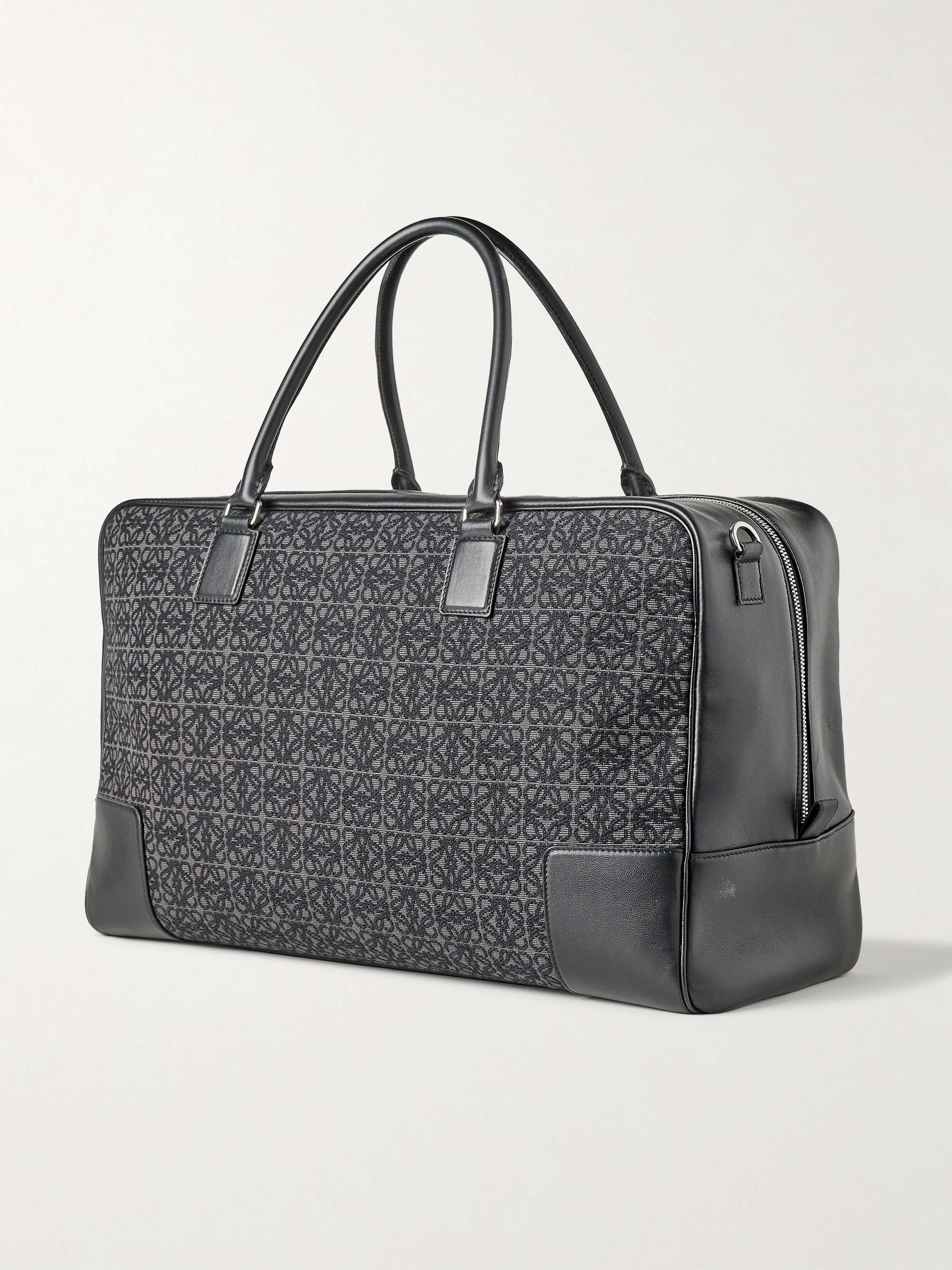 LOEWE Amazona Leather-Trimmed Logo-Jacquard Canvas Holdall