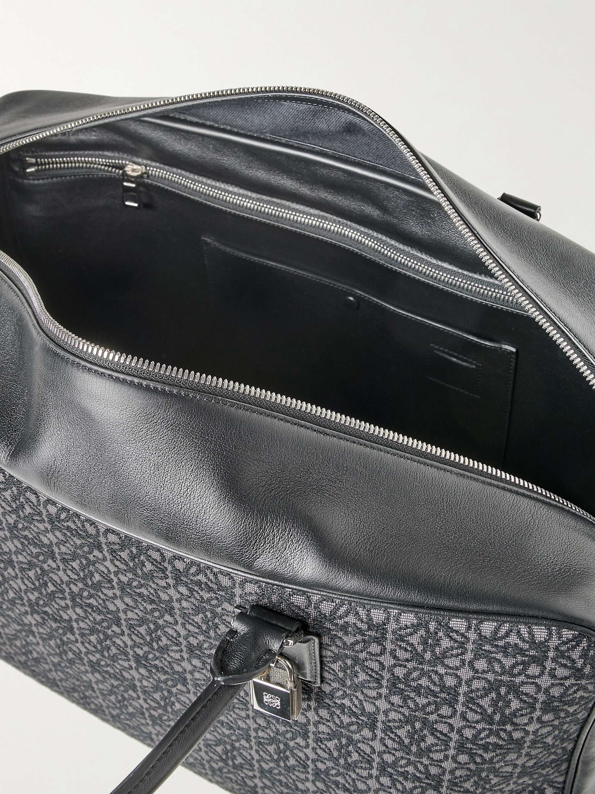 LOEWE Amazona Leather-Trimmed Logo-Jacquard Canvas Holdall
