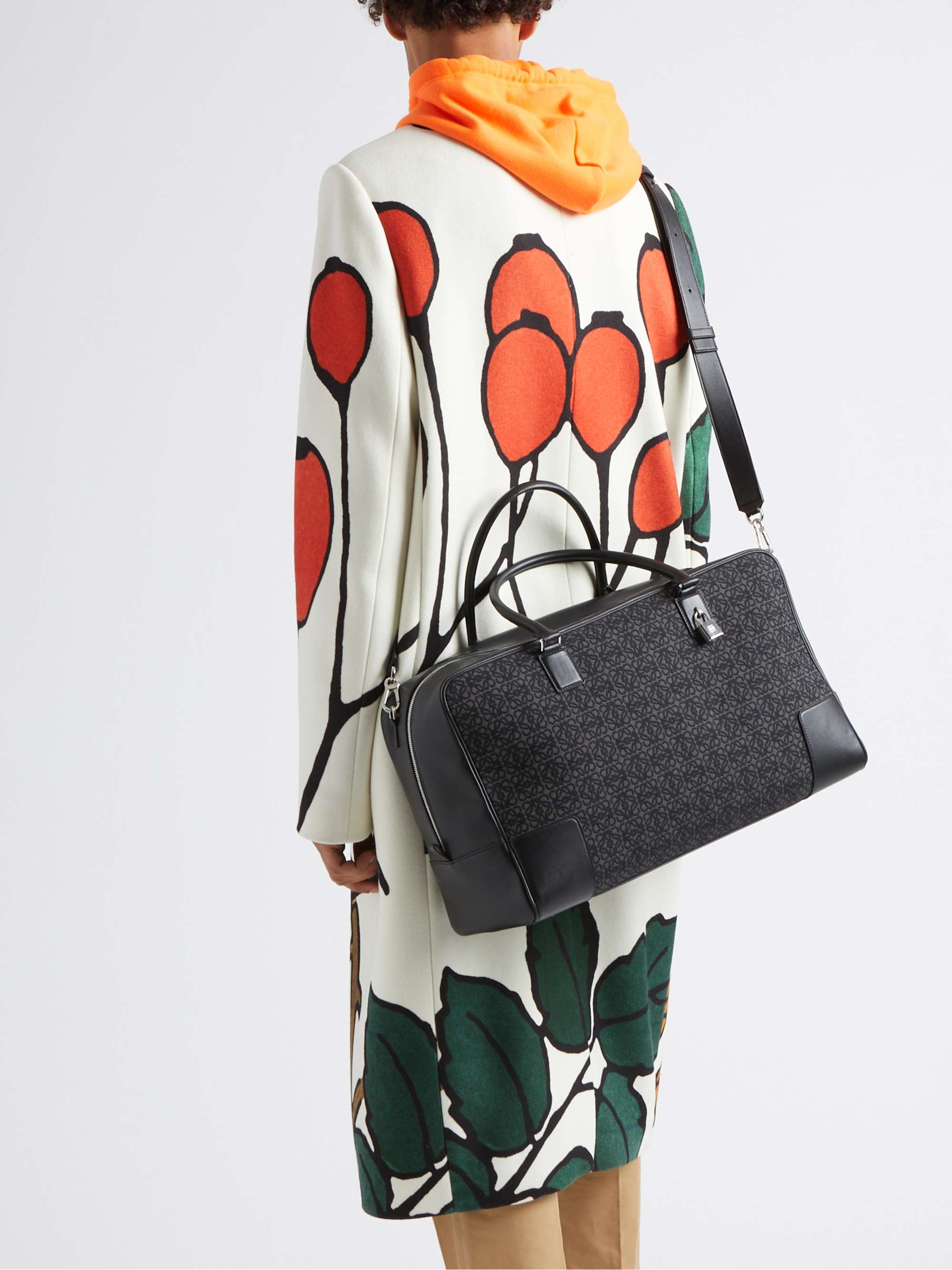 LOEWE Amazona Leather-Trimmed Logo-Jacquard Canvas Holdall