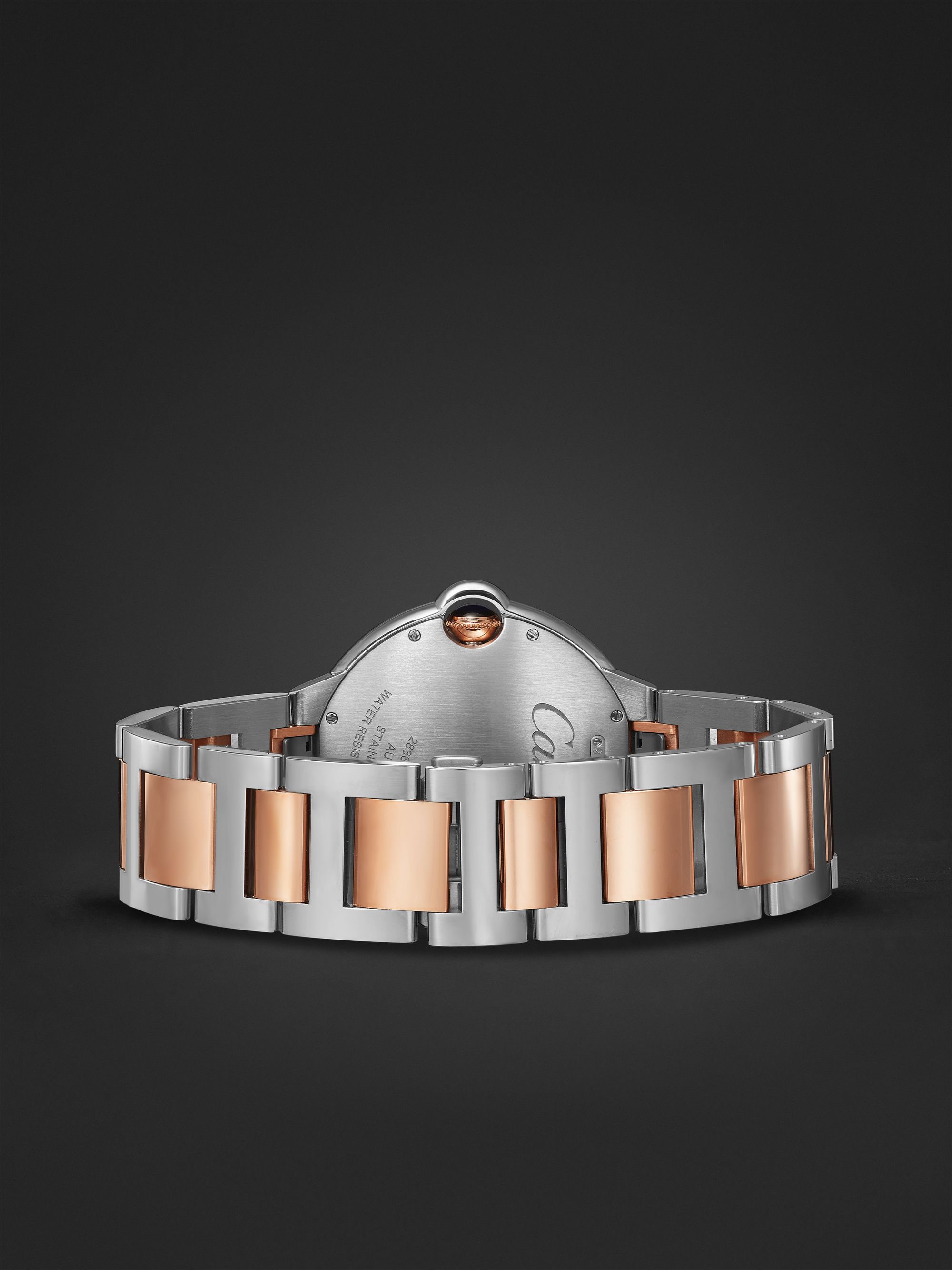 CARTIER Ballon Bleu De Cartier Automatic 42mm 18-Karat Rose Gold and Stainless Steel Watch, Ref. No. W2BB0034