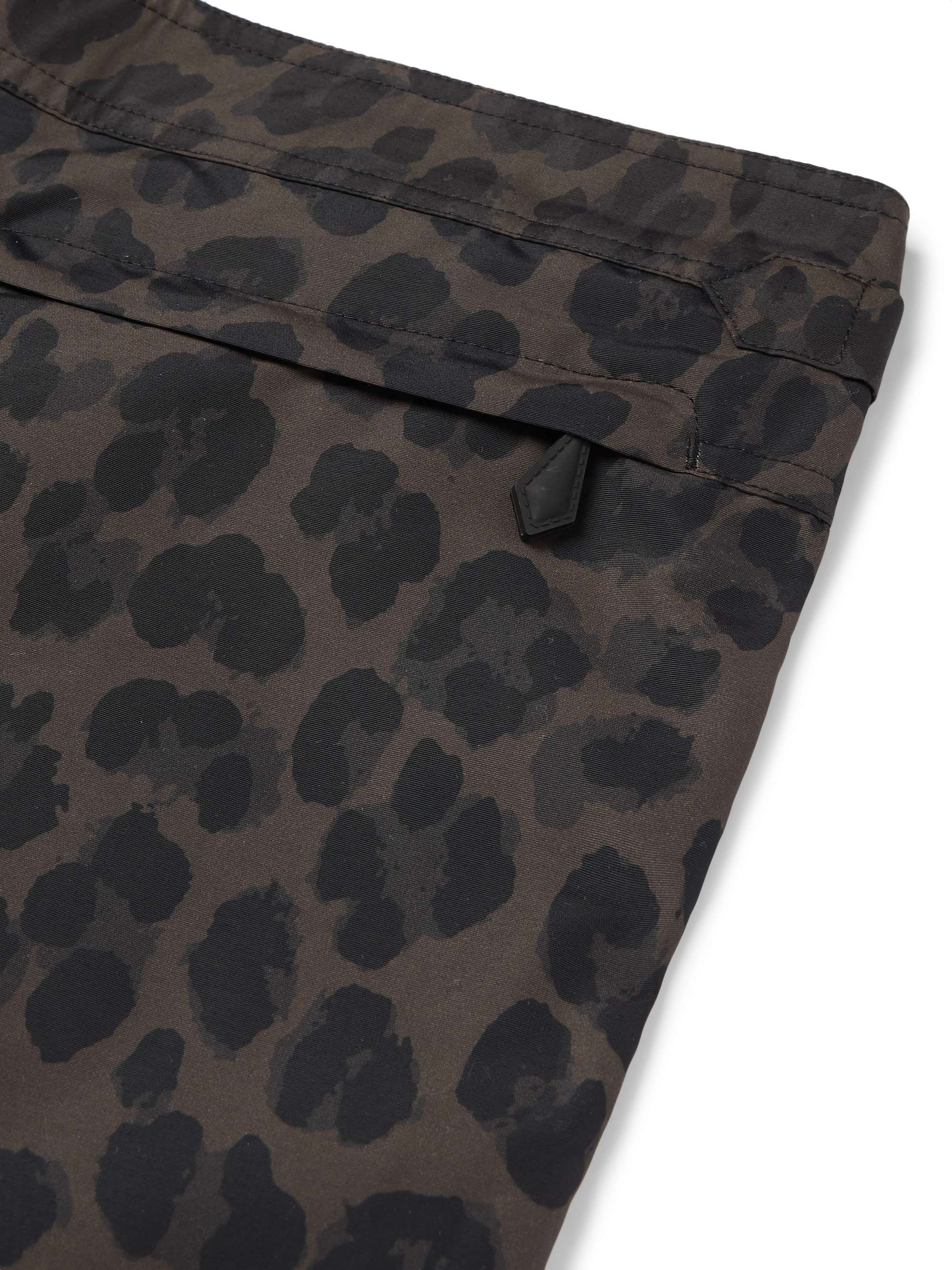 TOM FORD Slim-Fit Short-Length Leopard-Print Swim Shorts