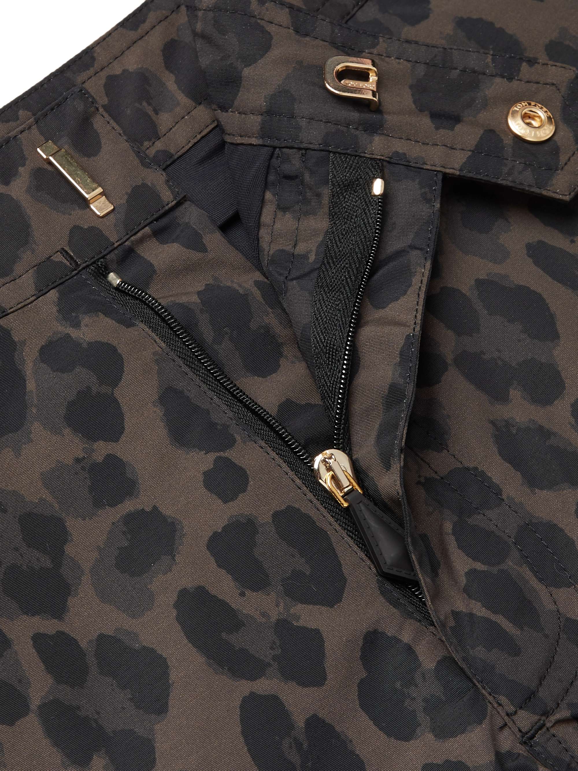 TOM FORD Slim-Fit Short-Length Leopard-Print Swim Shorts