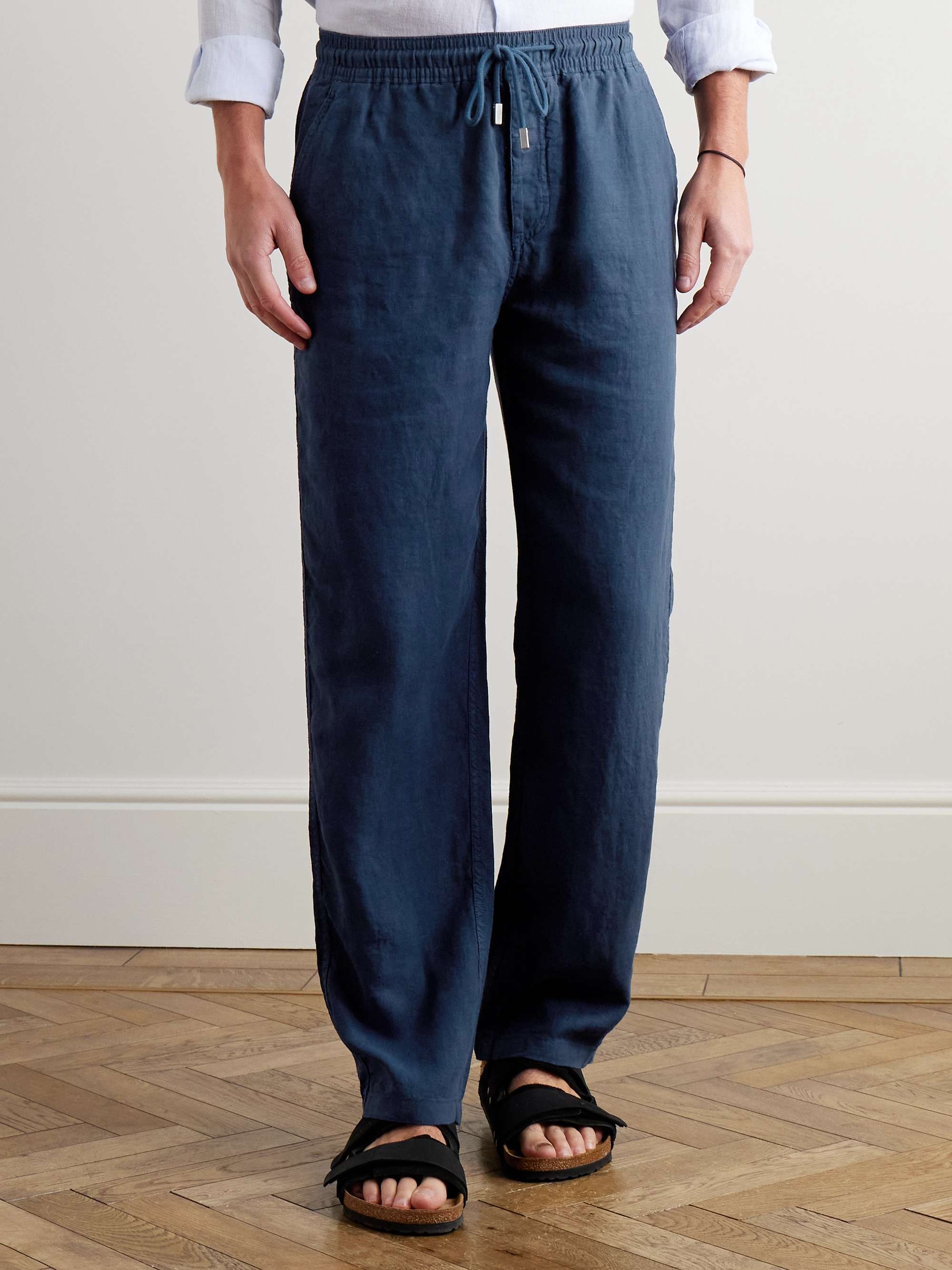 VILEBREQUIN Pacha Wide-Leg Linen Drawstring Trousers