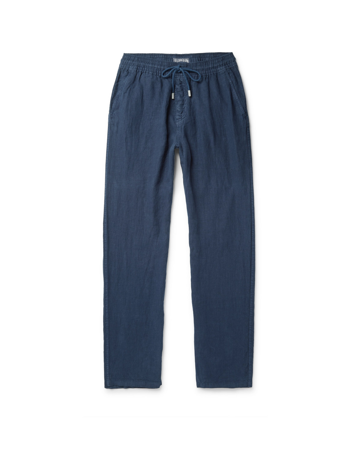 Vilebrequin Pacha Wide-leg Linen Drawstring Trousers In Blue